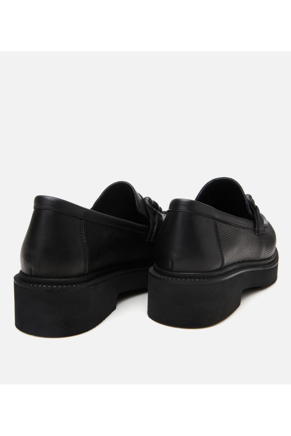 Hotiç Kadın Deri Siyah Tokalı Klasik Loafer görsel 6