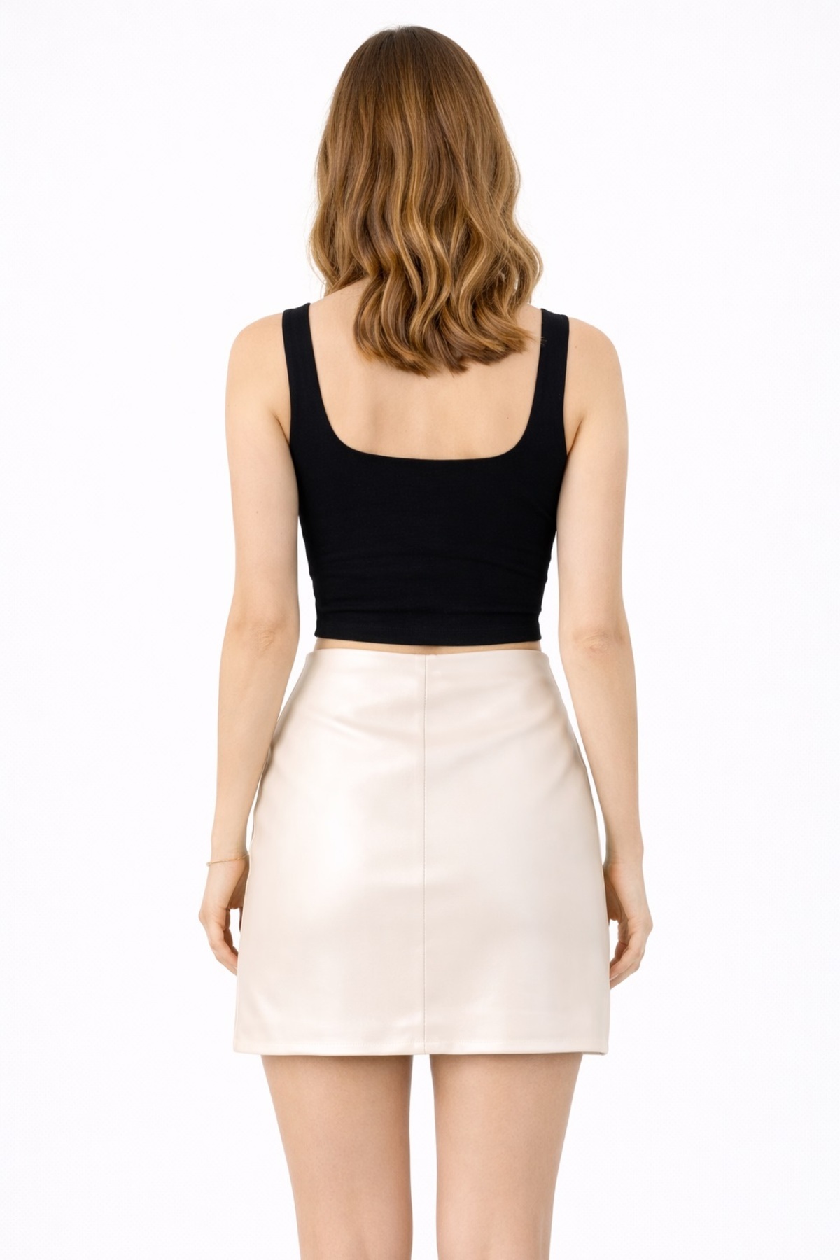 Rosse Butik Kadın Siyah Askılı Crop Top görsel 3