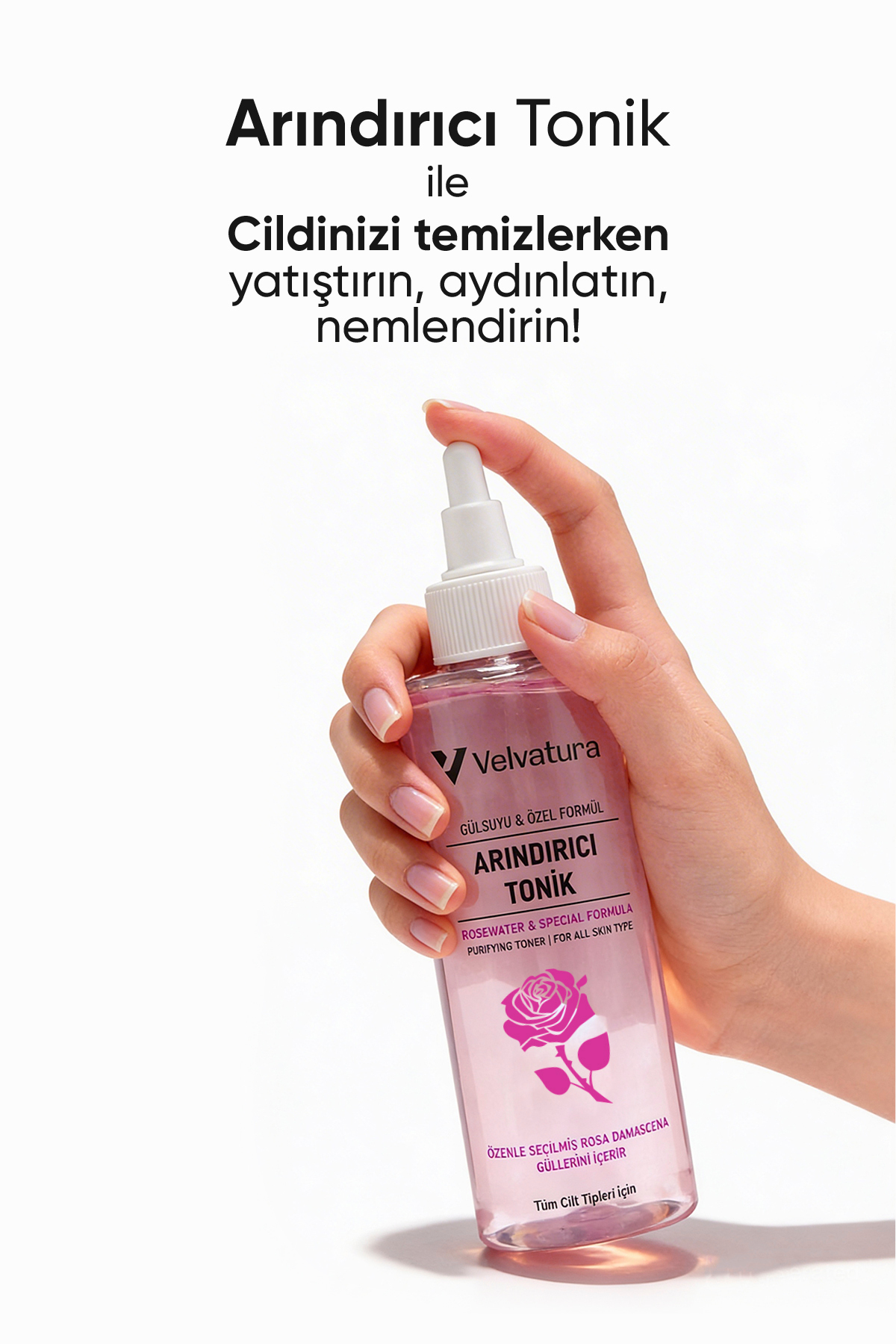 Gül Suyu Tonik Arındırıcı Aydınlatıcı Ve Gözenek Sıkılaştırıcı Leke Karşıtı Tonik 190 ml — gulsuyutonik — تصویر 7 از 9