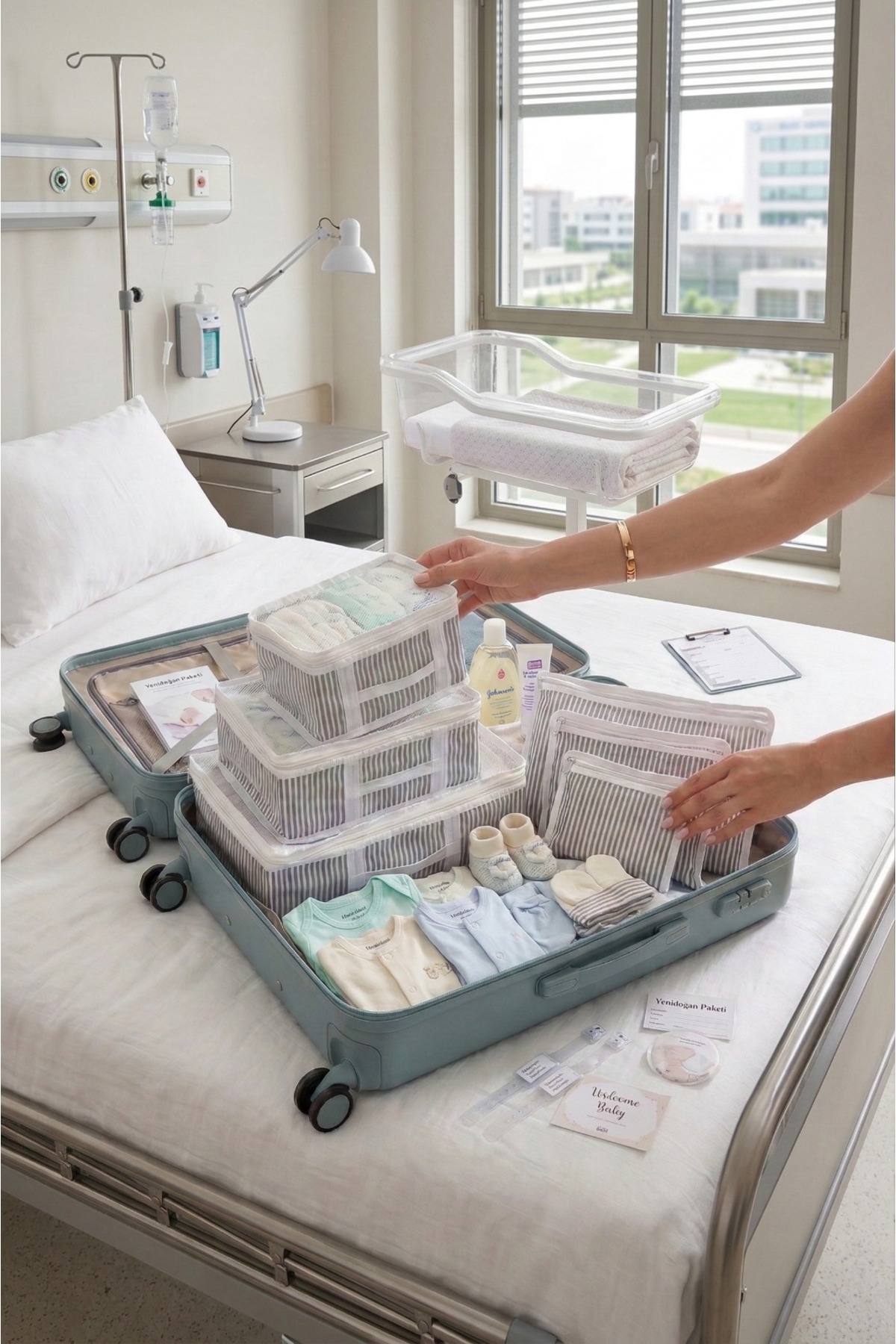 Özlem Toys Baby Doğum/Hastane Çıkış Çantası Fileli 6 Parça fotoğrafı 7 (önizleme)