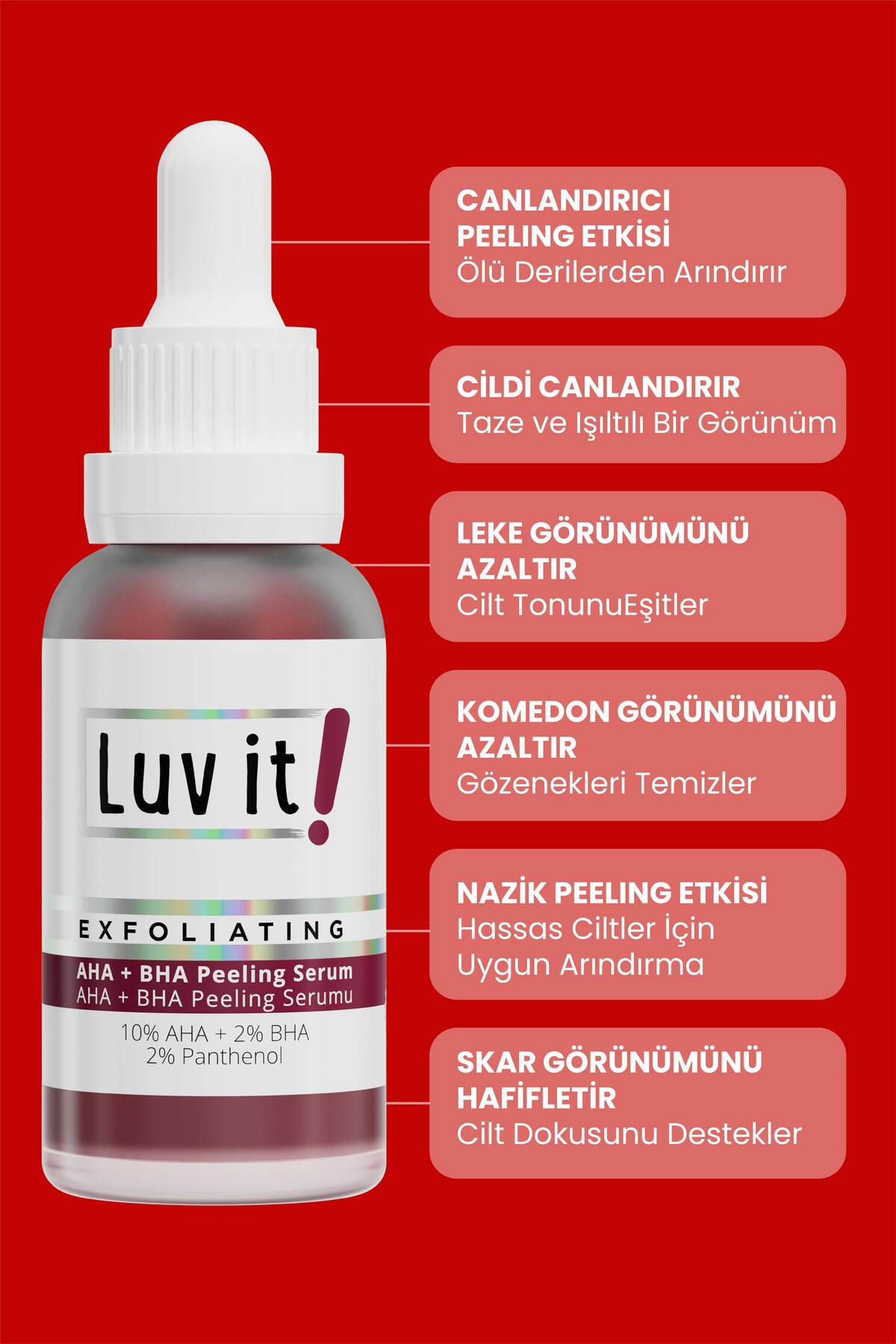 Canlandırıcı Ve Cilt Tonu Eşitleyici Aha Bha Peeling Serum 30 Ml — L-106 — تصویر 5 از 7