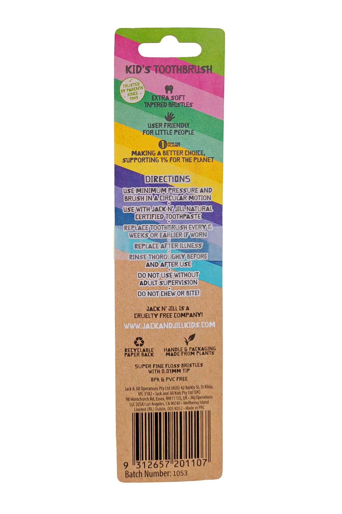 Jack N'Jill Jack N Jill Doğal Diş Fırçası - Fil fotoğrafı 2 (önizleme)