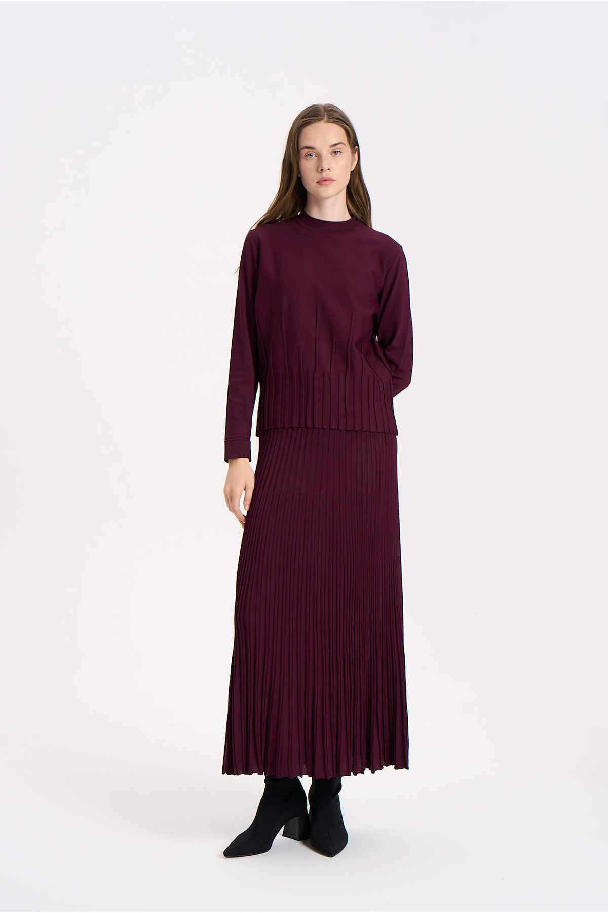 Niliwi  3021 ETK RİP ÖRGÜ PİLİSE ETEK RAYON (BASİC)