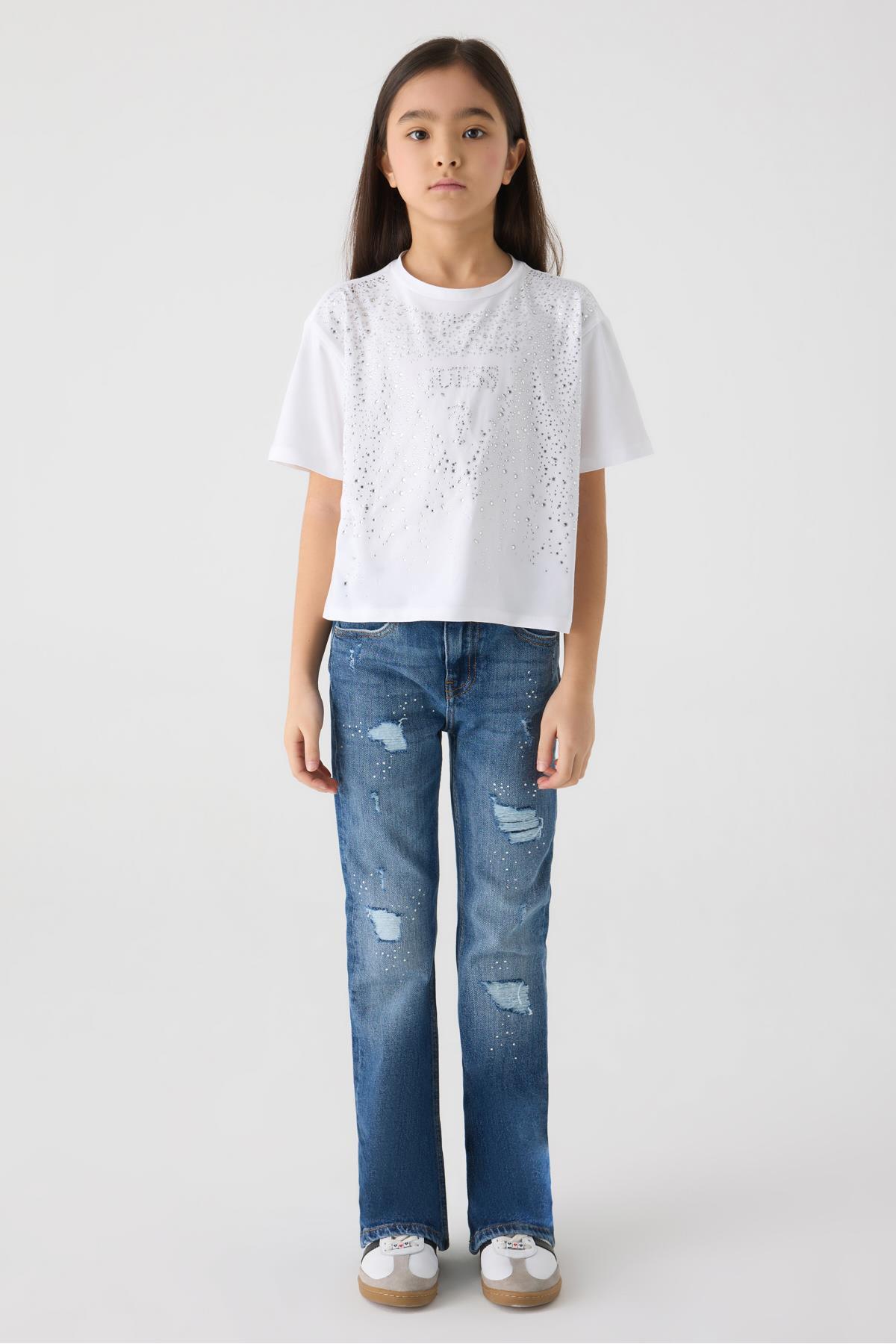 Guess BG Store Girls' White T-Shirt