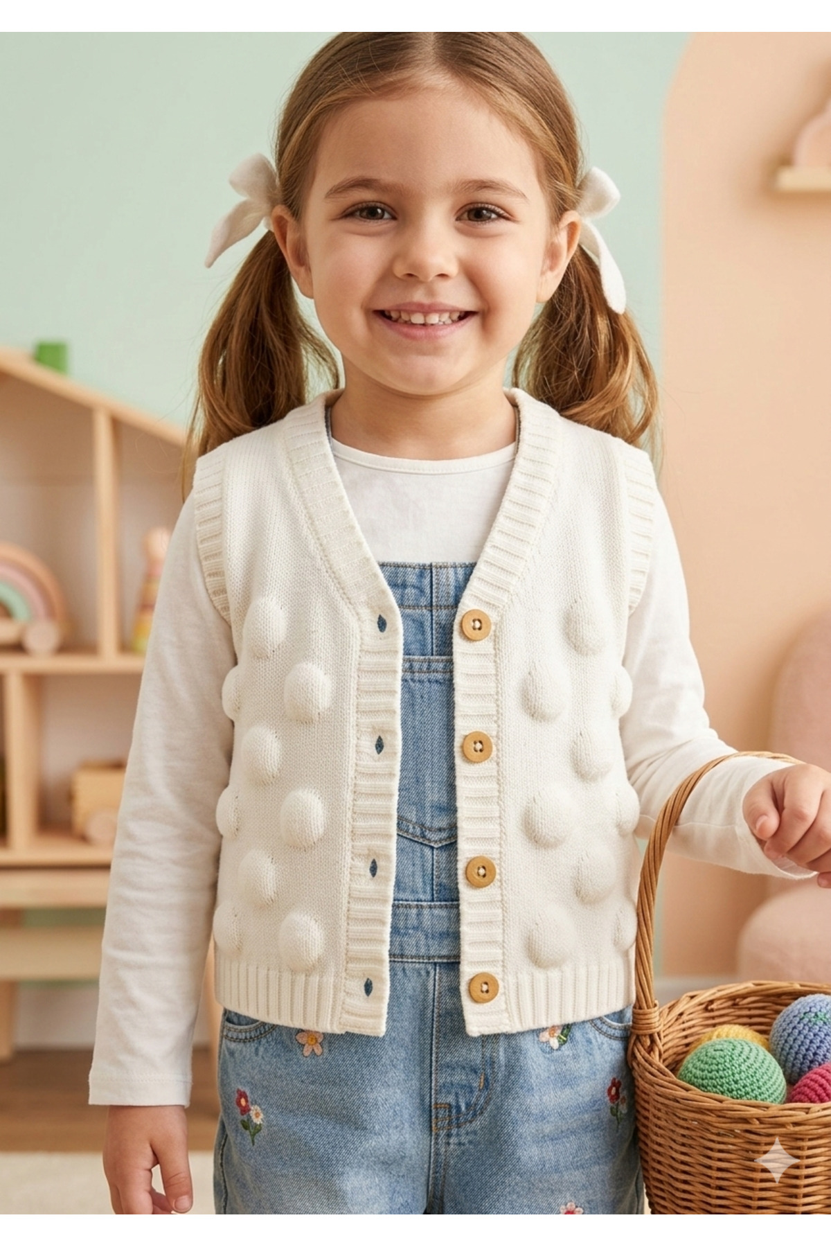 BABYLY Bebek ve çocuk triko Yeleği dikişsiz fotoğrafı 2 (önizleme)