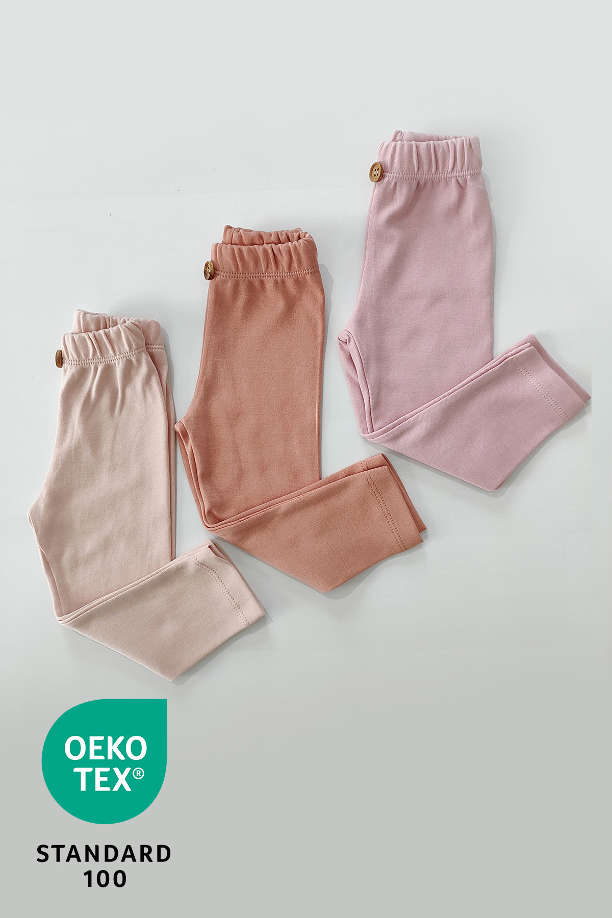 Luppinos Candy 3lü %100 Pamuk Bebek Tayt Pantolon Set fotoğrafı 4 (önizleme)