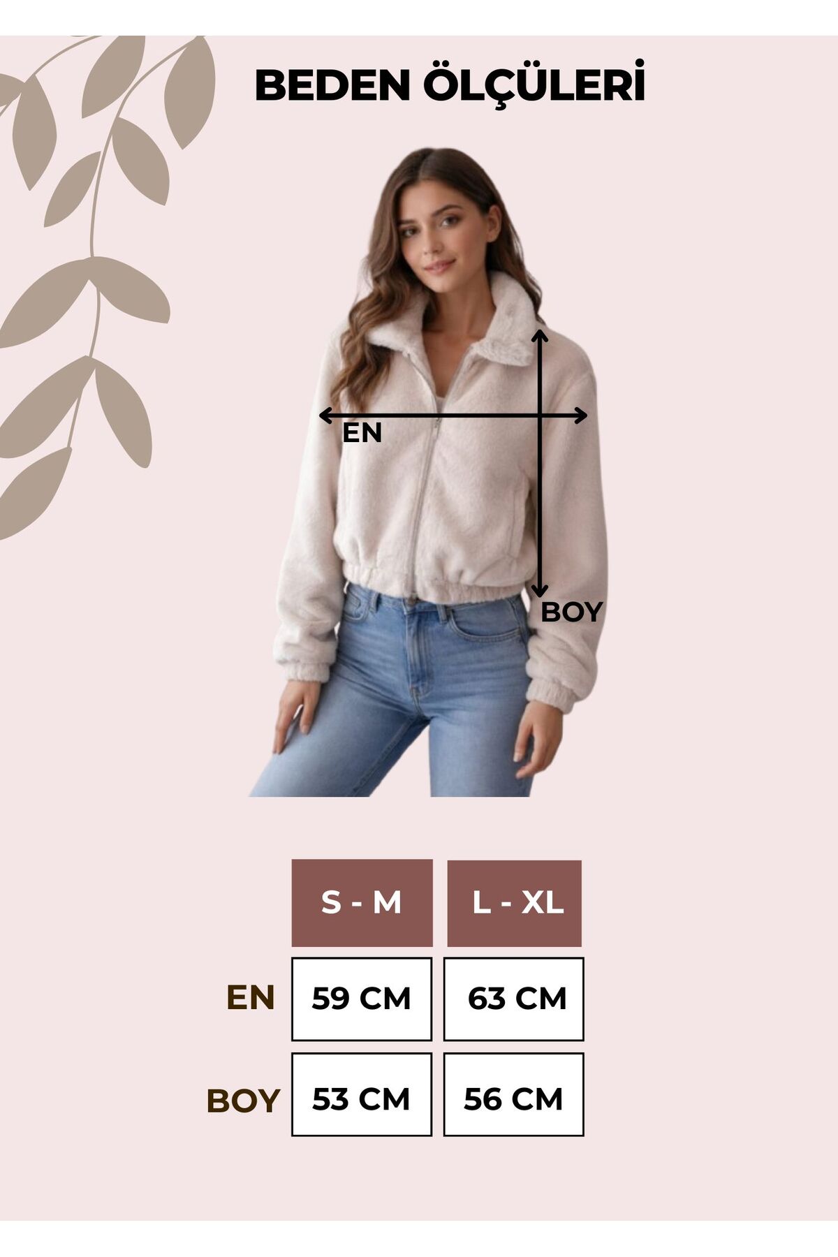 SmallTouch  Bej Kadın Peluş Mont - Görsel 5