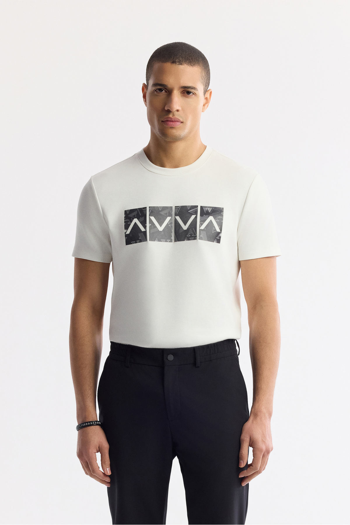 Avva  Erkek Siyah Beli Lastikli Bi-Stretch Teknik Kumaş Slim Fit Pantolon A51Y3077 - Görsel 7