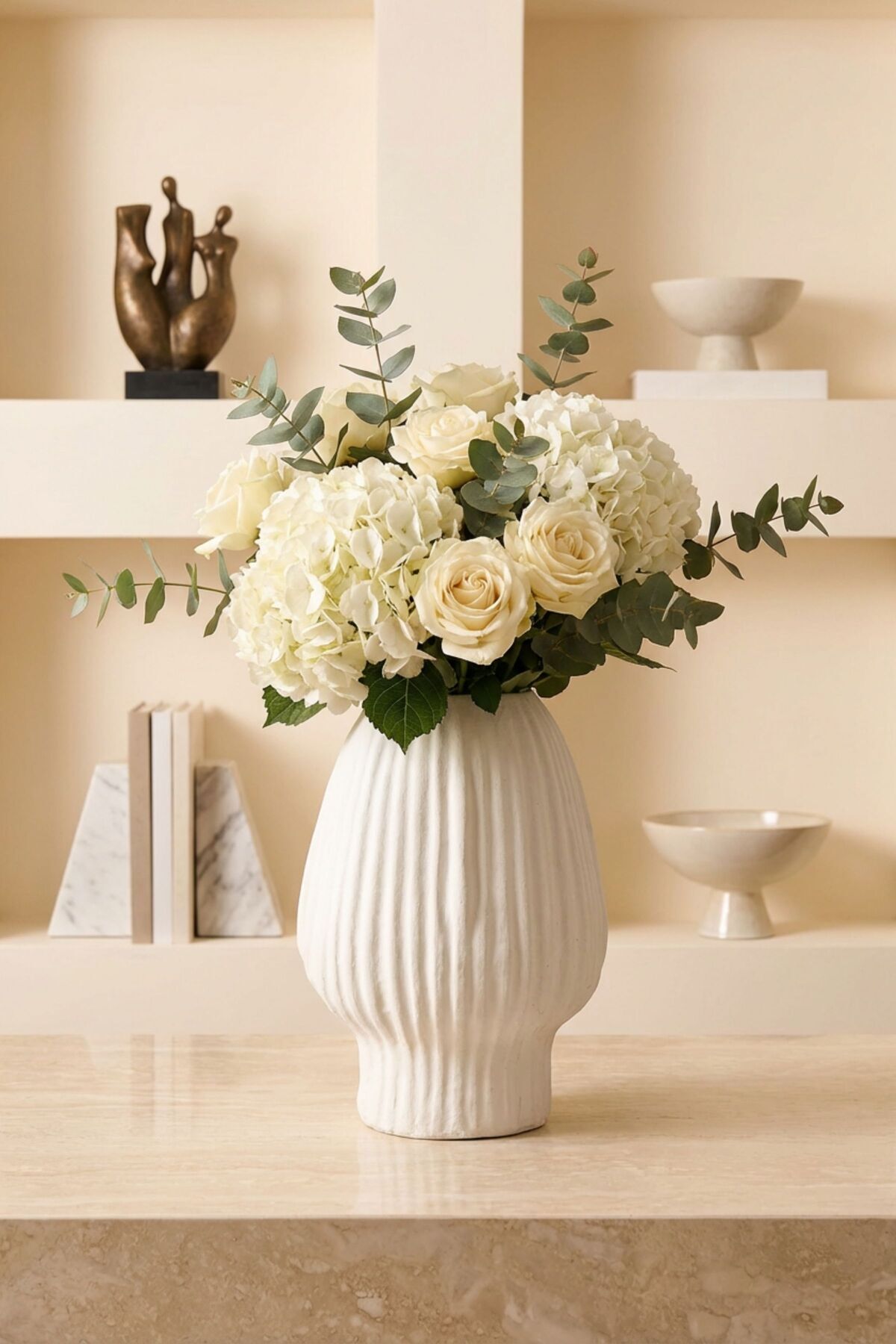 Decorative Vase Handmade White Color Model 13