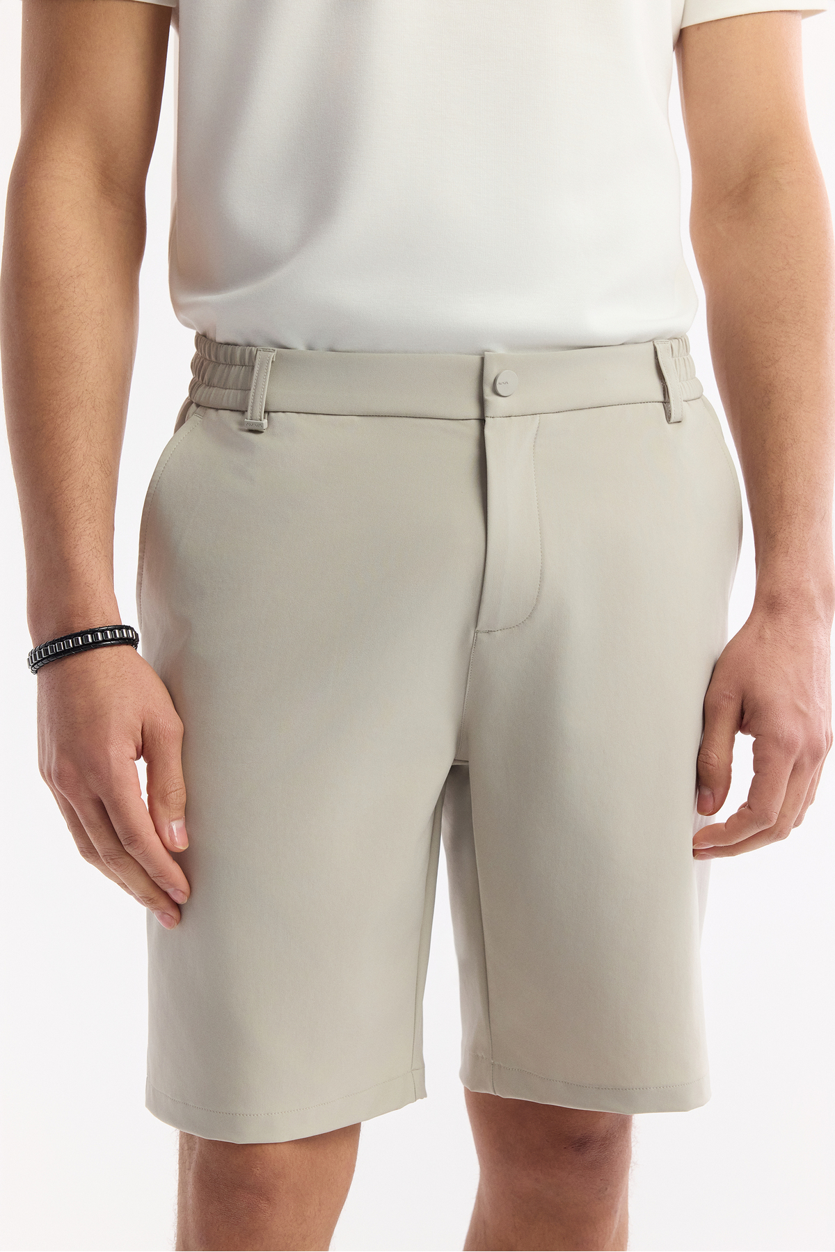 Avva  Erkek Taş Beli Lastikli Bağcıklı Bi-Stretch 2 İplik Örme Regular Fit Şort A51Y3611 - Görsel 4