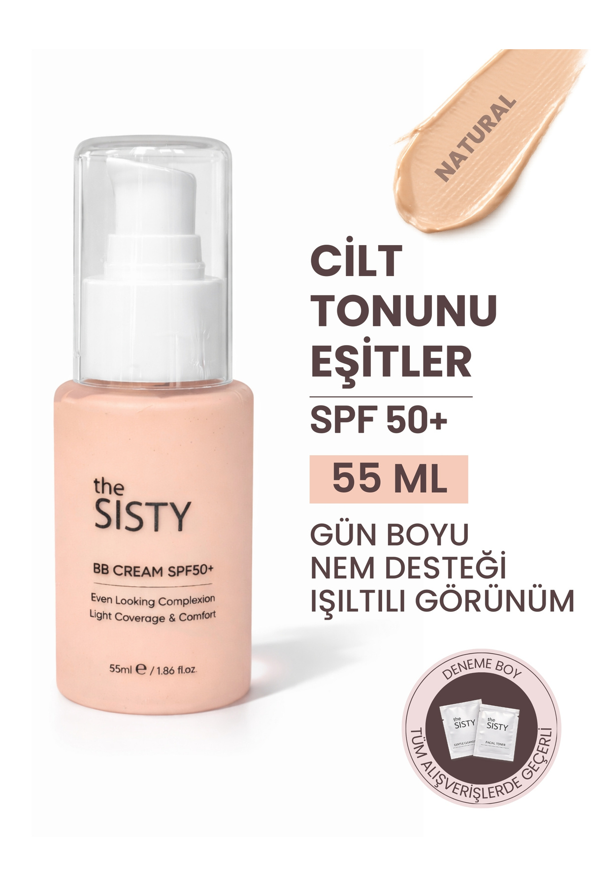 Filtre Etkili Aydınlatıcı BB Krem SPF50+ 55 ml — بژ SST-BB-01