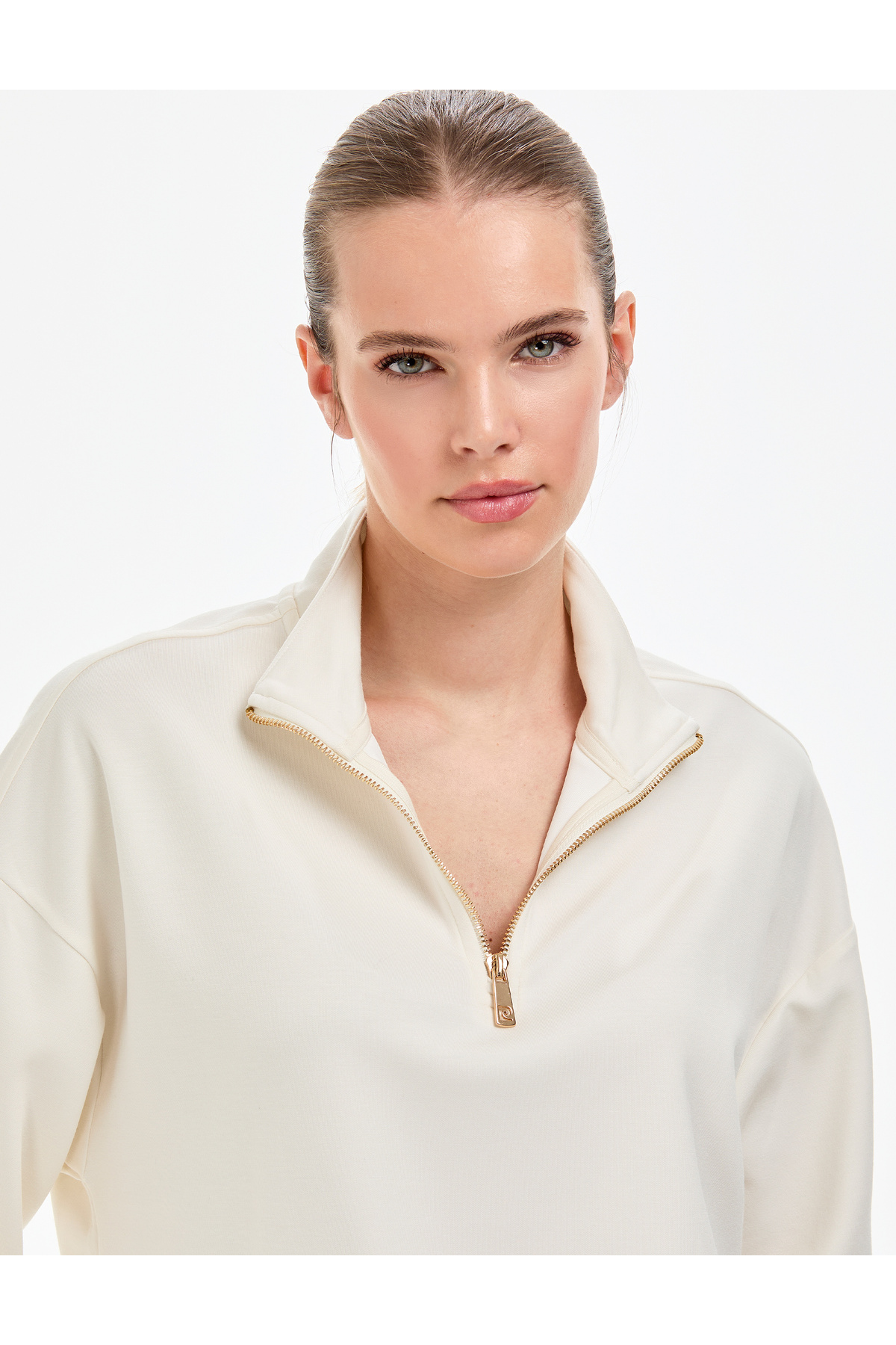 Pierre Cardin  Ekru Regular Fit Modal Kumaş Sweatshirt 50308116-VR019 - Görsel 2