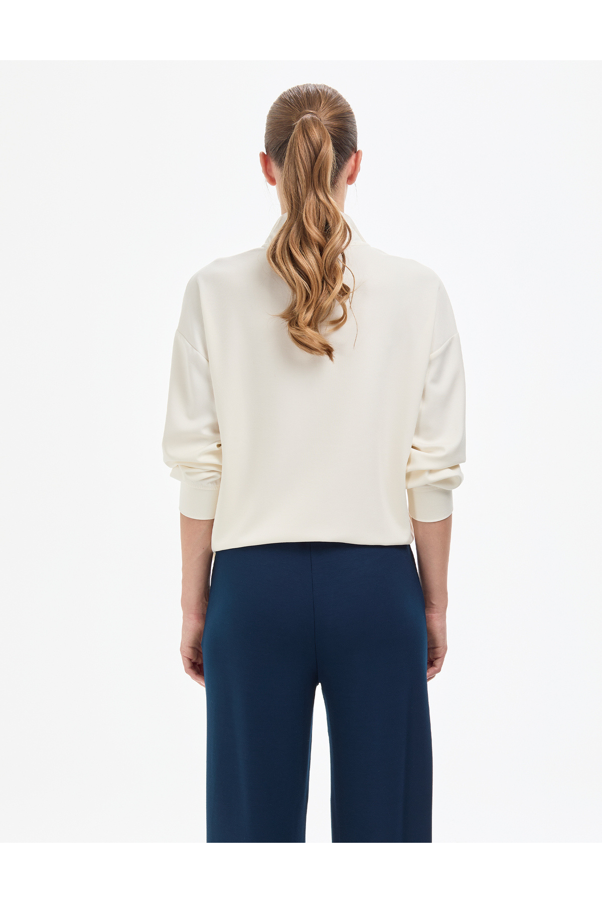 Pierre Cardin  Ekru Regular Fit Modal Kumaş Sweatshirt 50308116-VR019 - Görsel 5