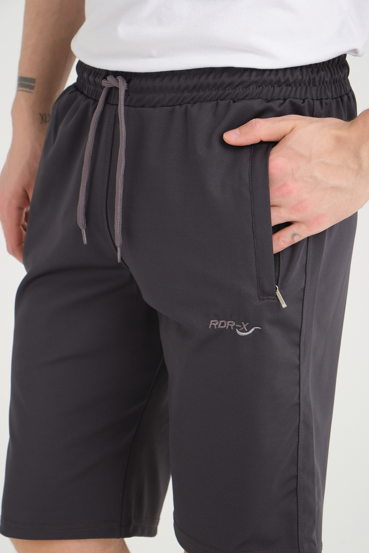 RDR-X  Erkek Siyah - Gri - Füme Dalgıç Kumaş 3'lü Şort Paketi - Görsel 7
