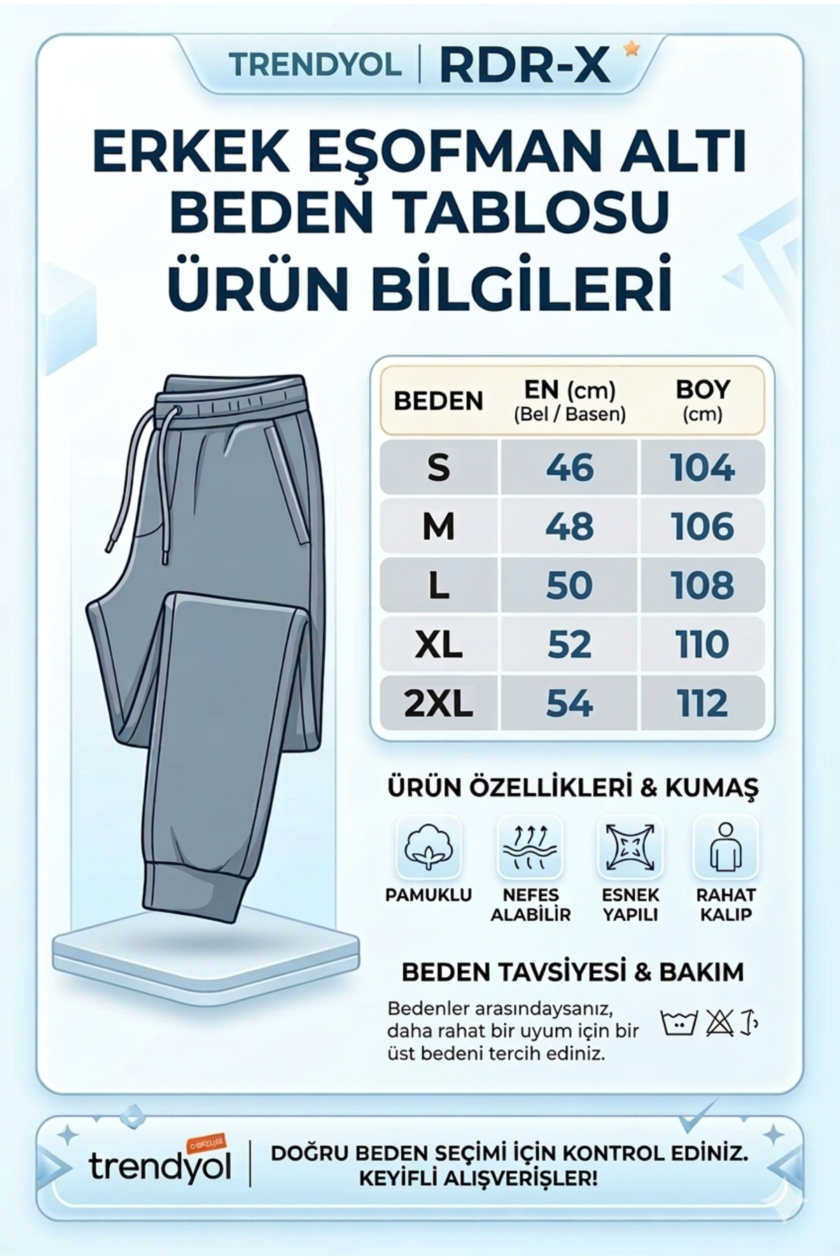 RDR-X  Erkek Siyah Rahat Kesim Düz Paça Dalgıç Kumaş Eşofman Altı - Görsel 7