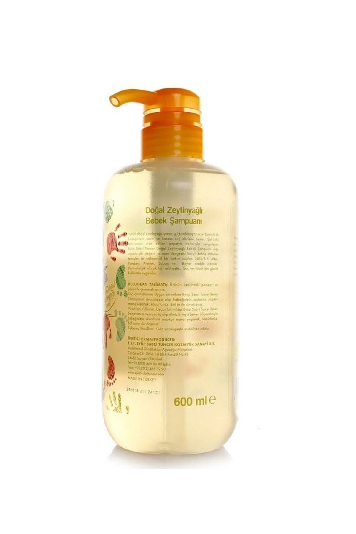 Eyüp Sabri Tuncer Zeytinyağlı Bebek Şampuanı 600 ml ve Bebek Kolonyası 190 ml fotoğrafı 3 (önizleme)