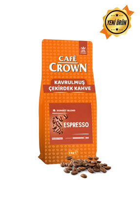 Cafe Crown Çekirdek Kahve 1kg (Medium Roast, Sunset Blend,Espresso)