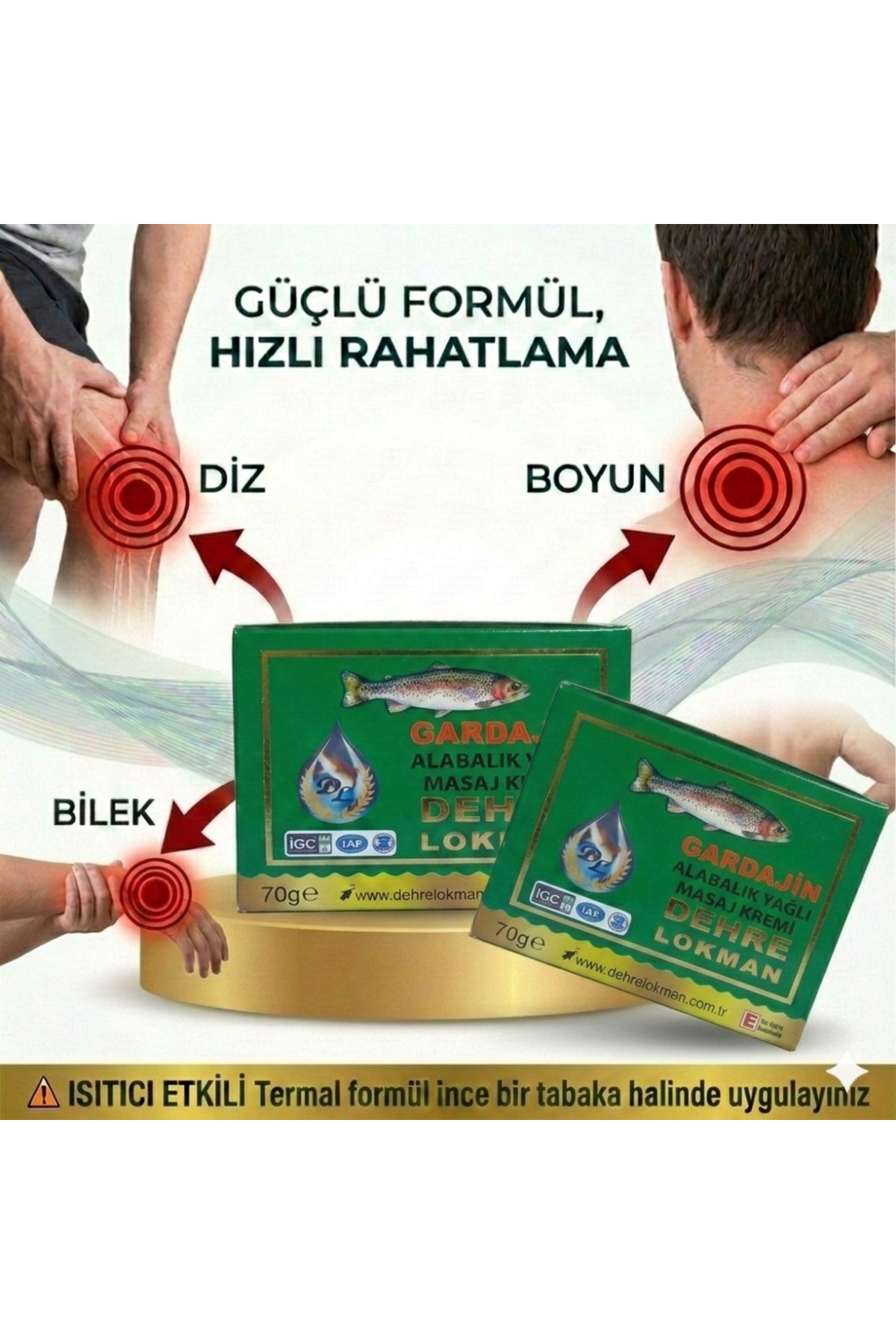 Gardajin Alabalık Yağı Masaj Kremi 70 Gr X 2 Ad.Diz,Bel,Boyun ve Eklemler İçin — mesetakrm1 — تصویر 6 از 6
