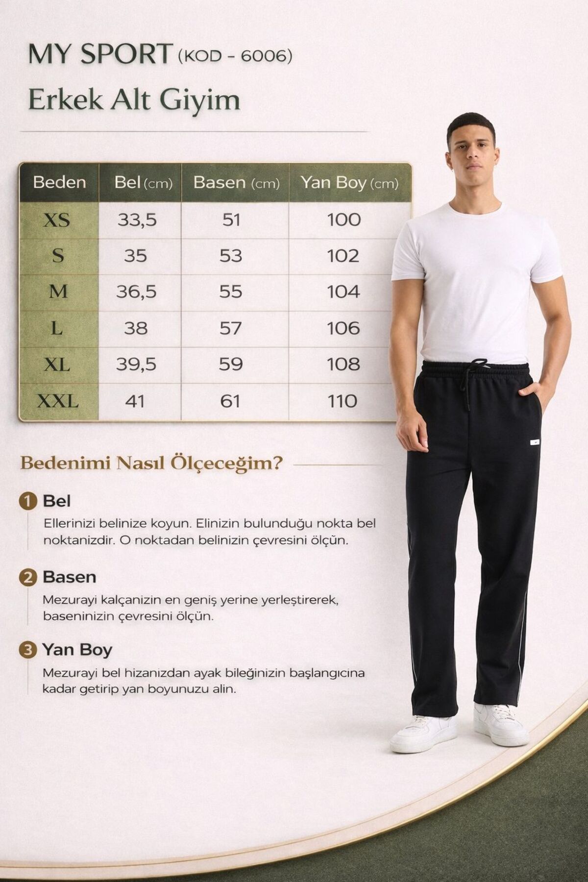 MYSPORT  6006 Yan Biyeli Erkek Eşofman Altı - Görsel 8