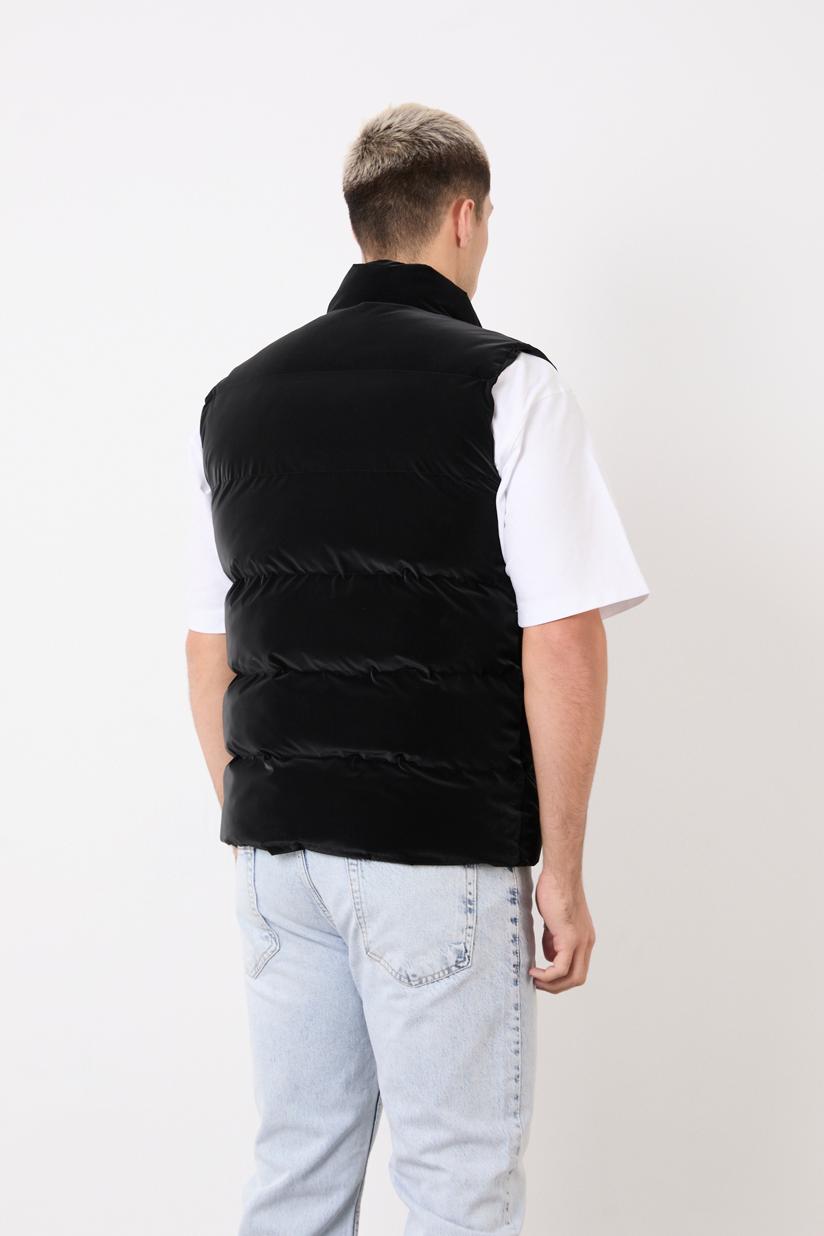 blayn jeans  Erkek siyah Şişme Yelek – Hafif, Dik Yaka, Günlük Kullanım - Görsel 3