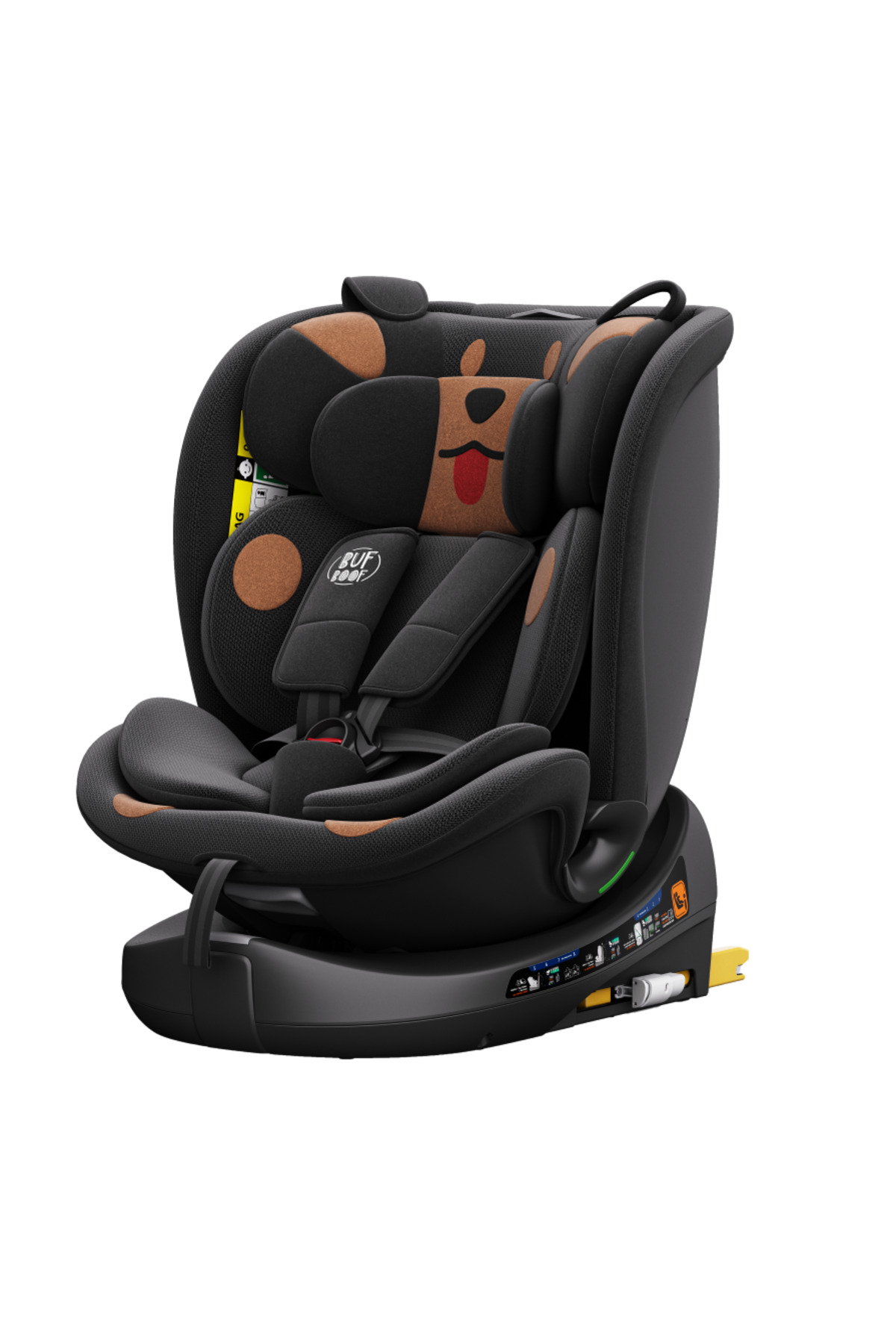 BUF BOOF B-Joy DELUXE iSIZE BlackDOG Столче за кола Isofix позиция за спане 1...