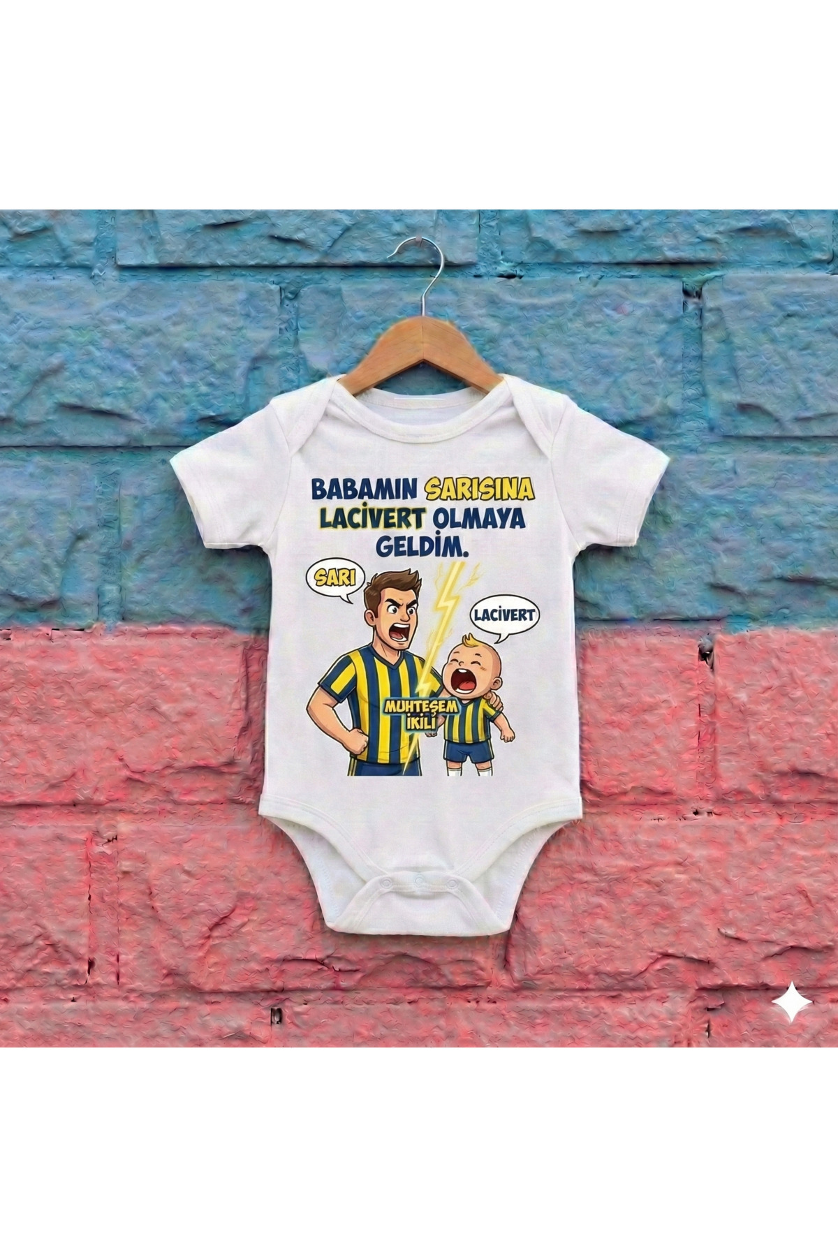 Novera Organik %100 Pamuklu Taraftar Bebek Zıbın Unisex Bebek Body fotoğrafı 2 (önizleme)