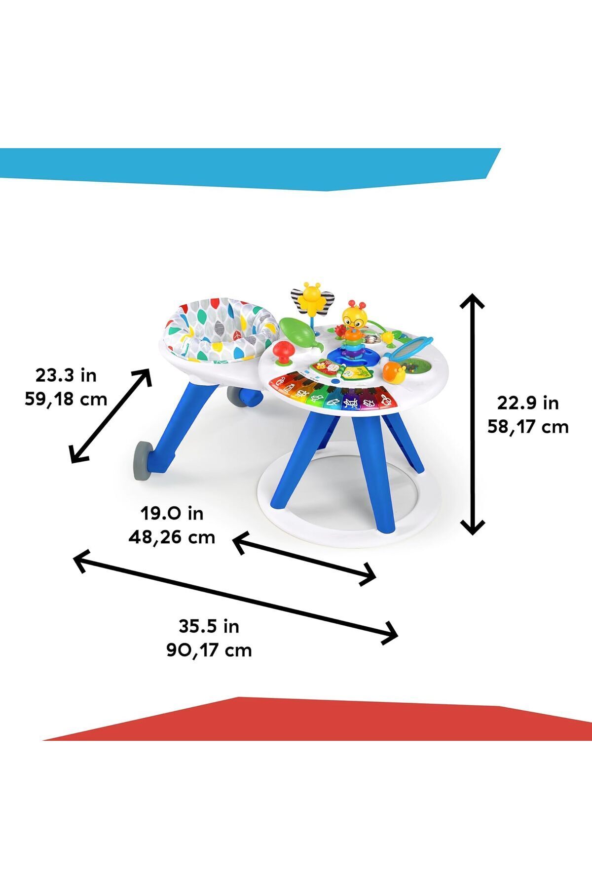 Genel Markalar Baby Einstein Around We Grow 4'ü 1 Arada Yürüteç, Keşif Aktivite Merkezi ve Masası fotoğrafı 4 (önizleme)