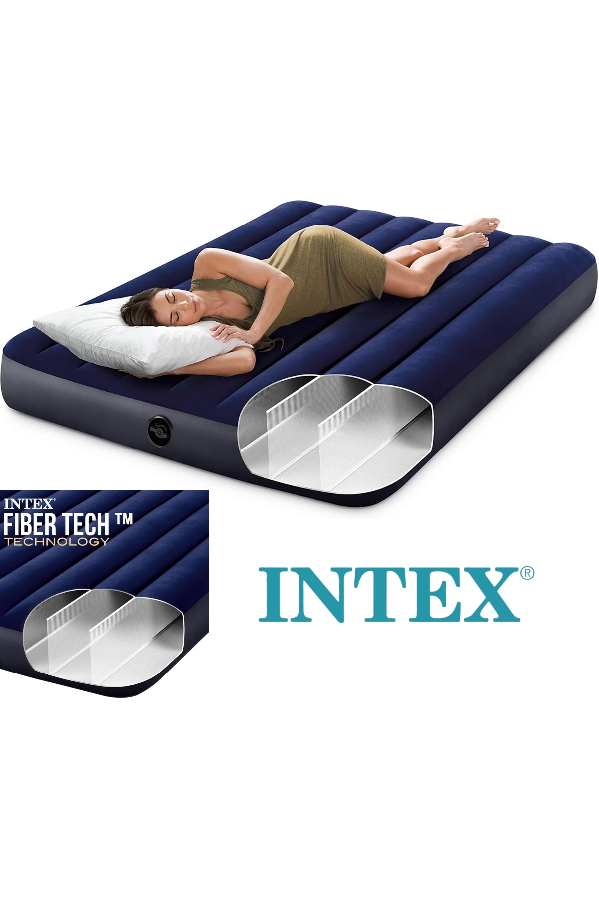 Intex Çift Kişilik Şişme Yatak Ev Ve Kamp Yatağı Outdor Camping Şişme Kamp Yatağı 64758 fotoğrafı 2 (önizleme)