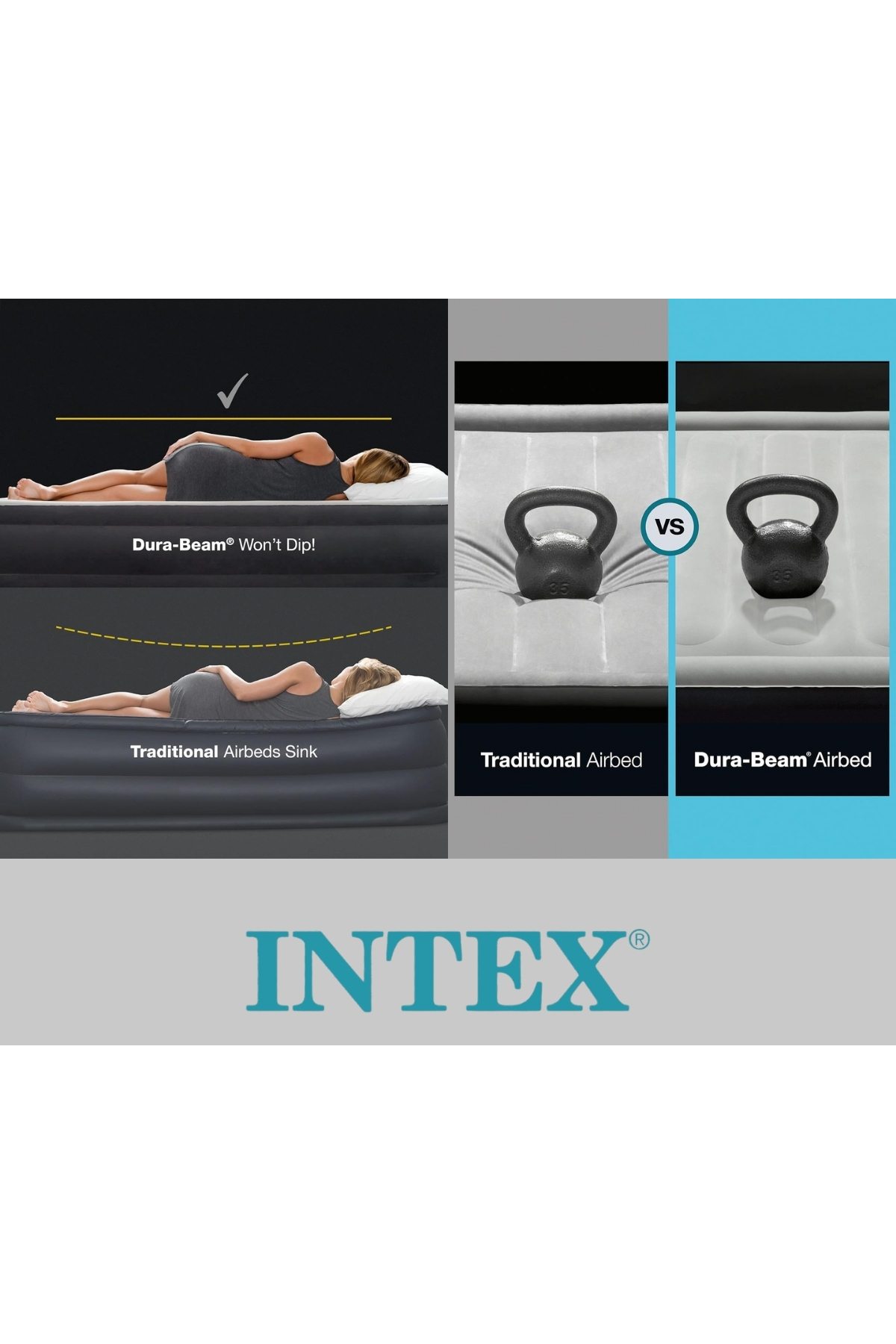 Intex Çift Kişilik Şişme Yatak Ev Ve Kamp Yatağı Outdor Camping Şişme Kamp Yatağı 64758 fotoğrafı 3 (önizleme)