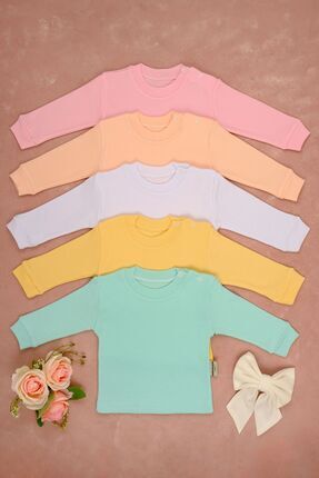 Genel Markalar 5'li Pamuklu Uzun Kol Çıtçıt O Yaka Body Zıbın