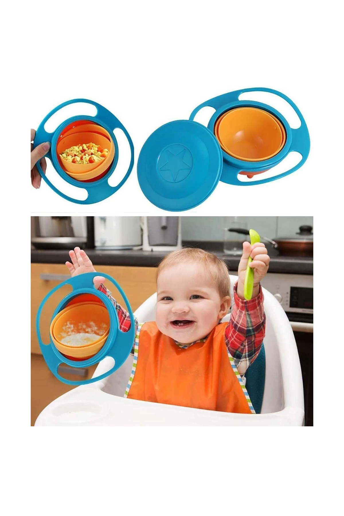 Caillou Dökülmeyen Mama Tabağı Evrensel 360 Derece Dönen Yemek Kabı ve Mama Kabı / Lisanslı Ürün fotoğrafı 6 (önizleme)
