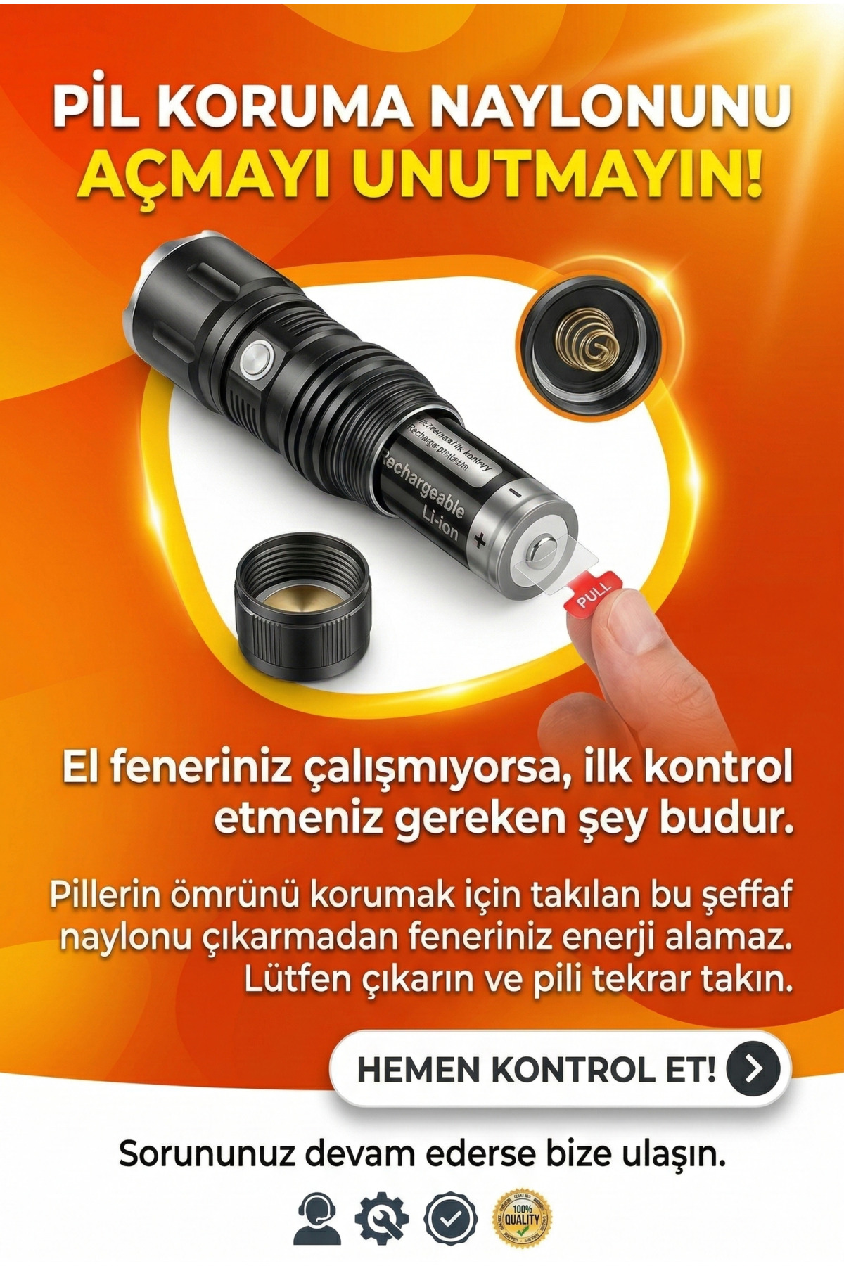 KLIGHT Su Sıçramasına Dayanıklı Şarjlı LED Outdoor Kafa Lambası KL