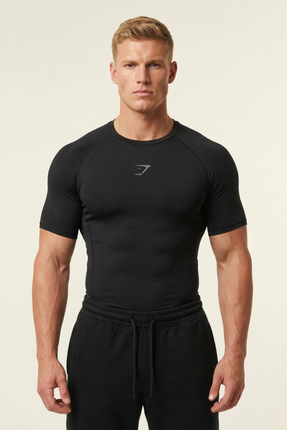 Stylovi Shark+ Premium Compression Gym Tişört - Ultra Esnek, Slim Fit T-Shirt