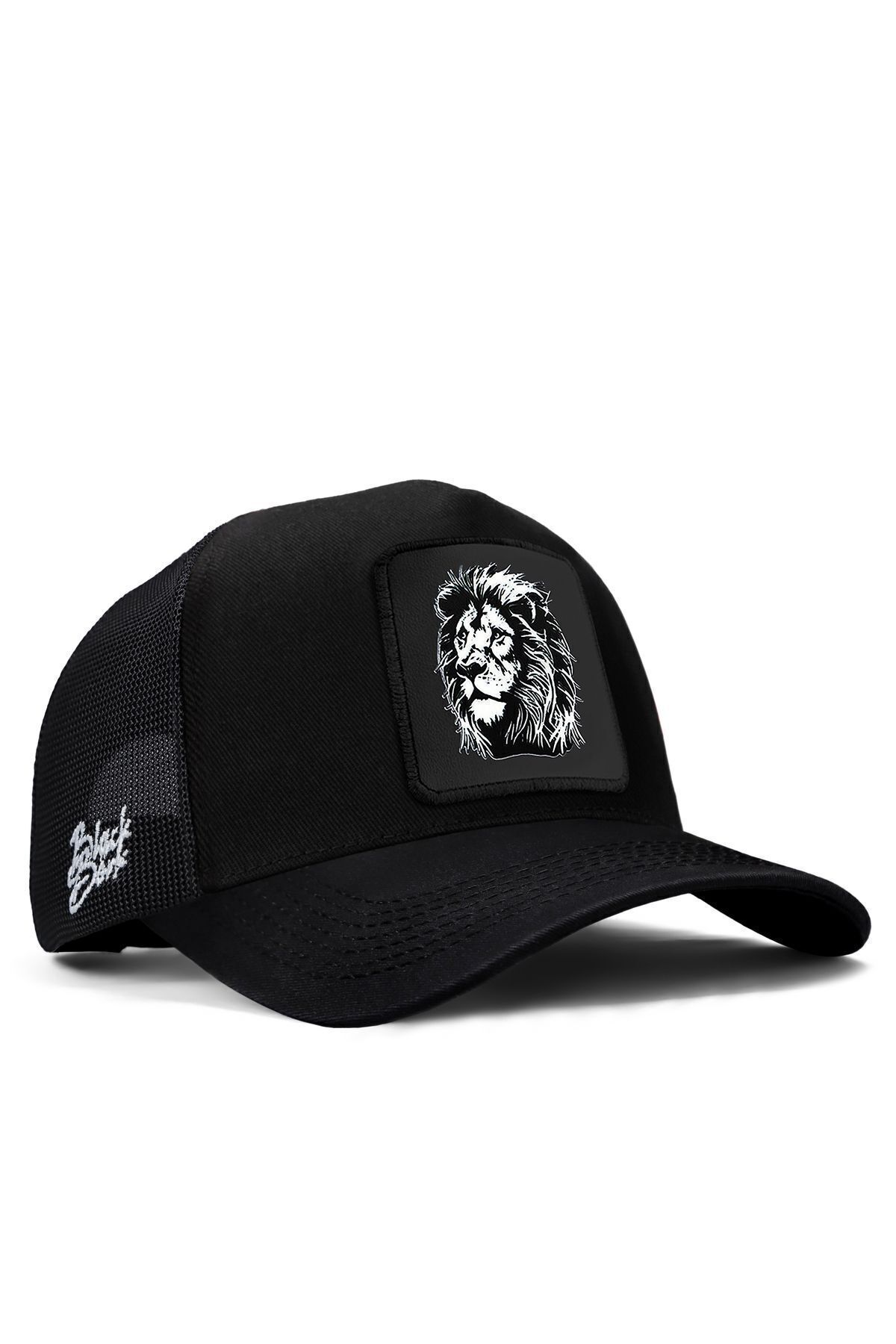 BlackBörk  Aslan Logolu Siyah Trucker Şapka