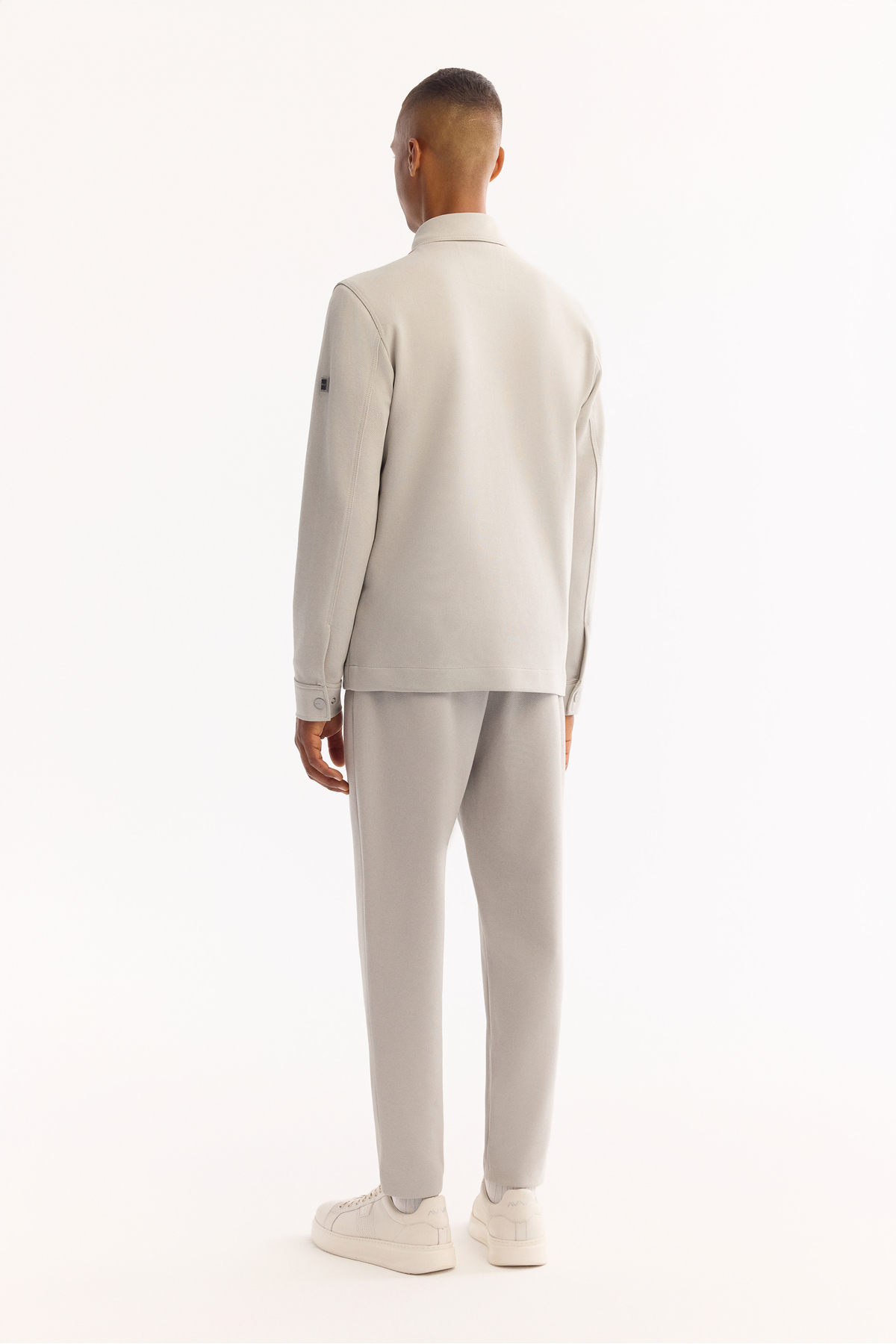 Avva  Erkek Açık Gri Klasik Yaka Pamuklu Comfort Fit Gömlek Ceket A52Y2092 - Görsel 5