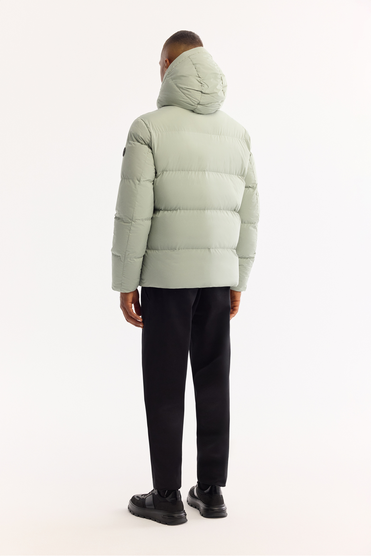 Avva  Erkek Nil Yeşili Kapüşonlu Su İtici Rüzgar Geçirmez -5°C Dayanıklı Comfort Fit Mont B006046 - Görsel 4