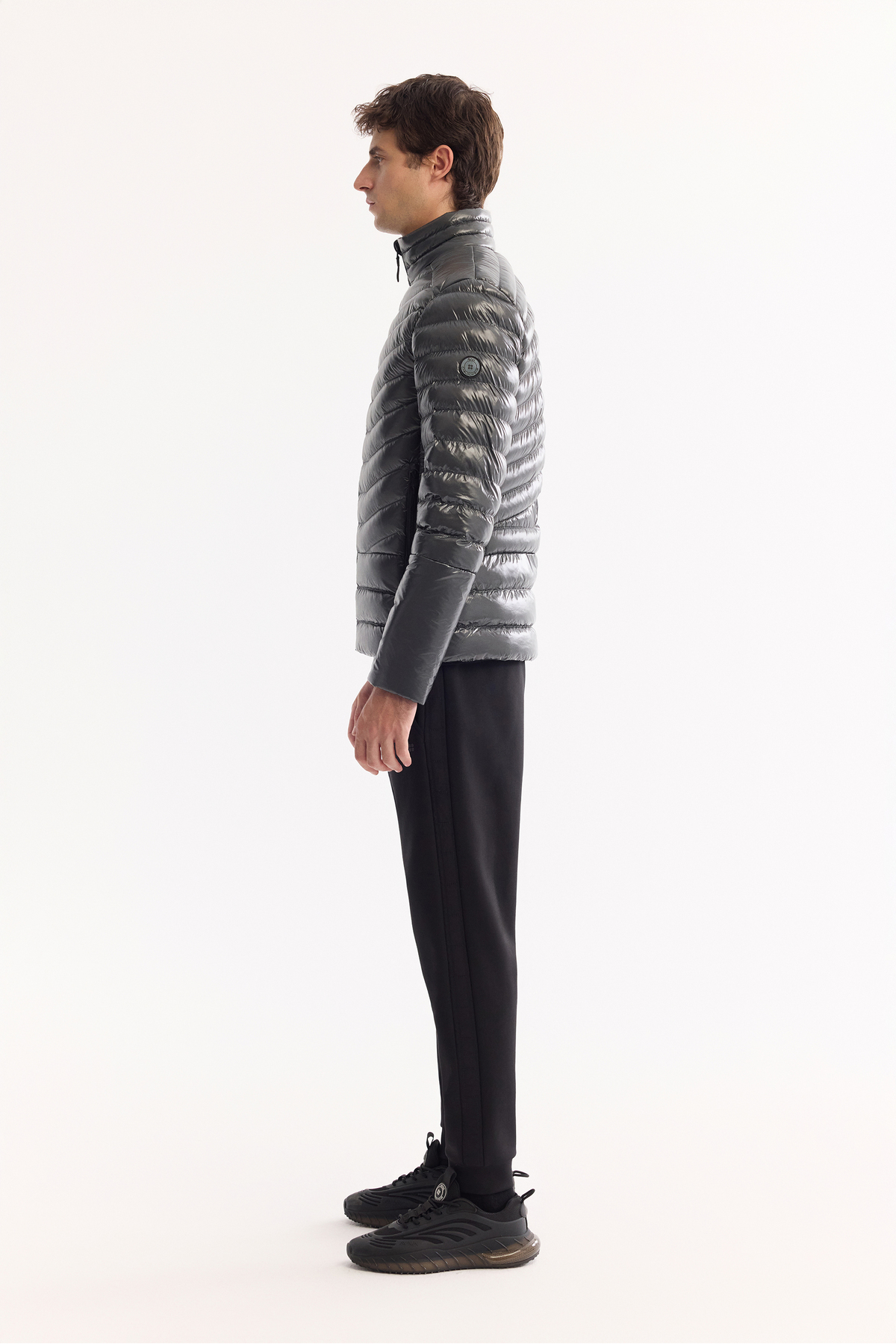 Avva  Erkek Antrasit Kaz Tüyü Su İtici Rüzgar Geçirmez Kumaş Dik Yaka Şişme Comfort Fit Mont B006015 - Görsel 3