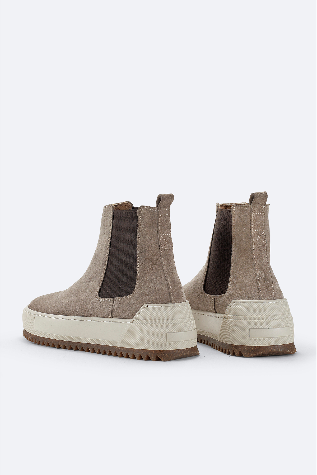 Avva  Erkek Vizon %100 Süet Esnek Taban Hafif Chelsea Bot B008009 - Görsel 5