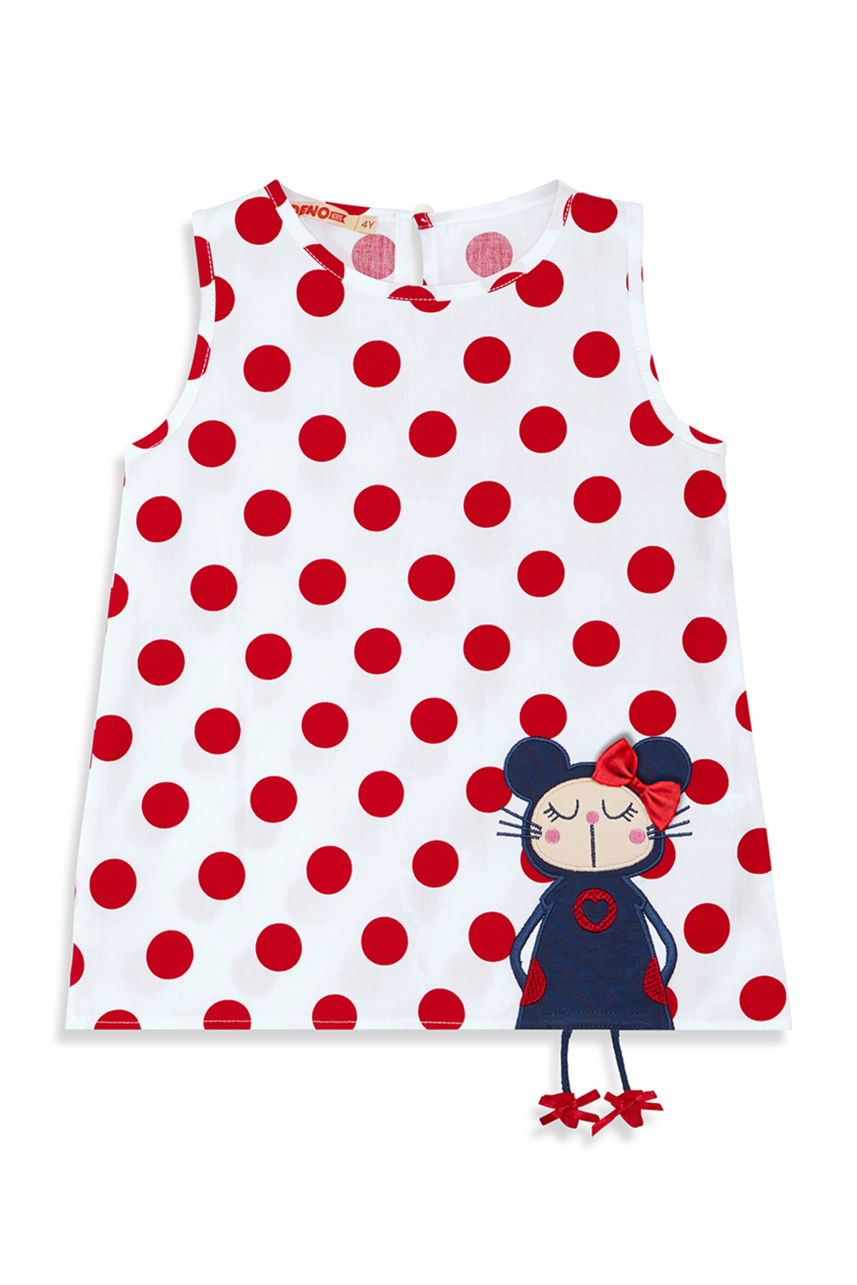 Denokids Puanlı Lily Kız Çocuk Yazlık T-shirt Tunik Tayt Takım fotoğrafı 5 (önizleme)