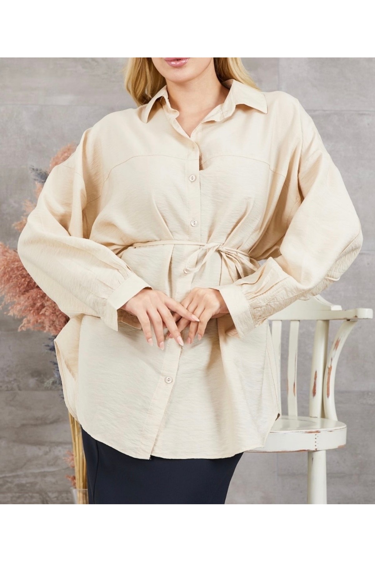 MODA İp Kemerli Gömlek/ Tunik