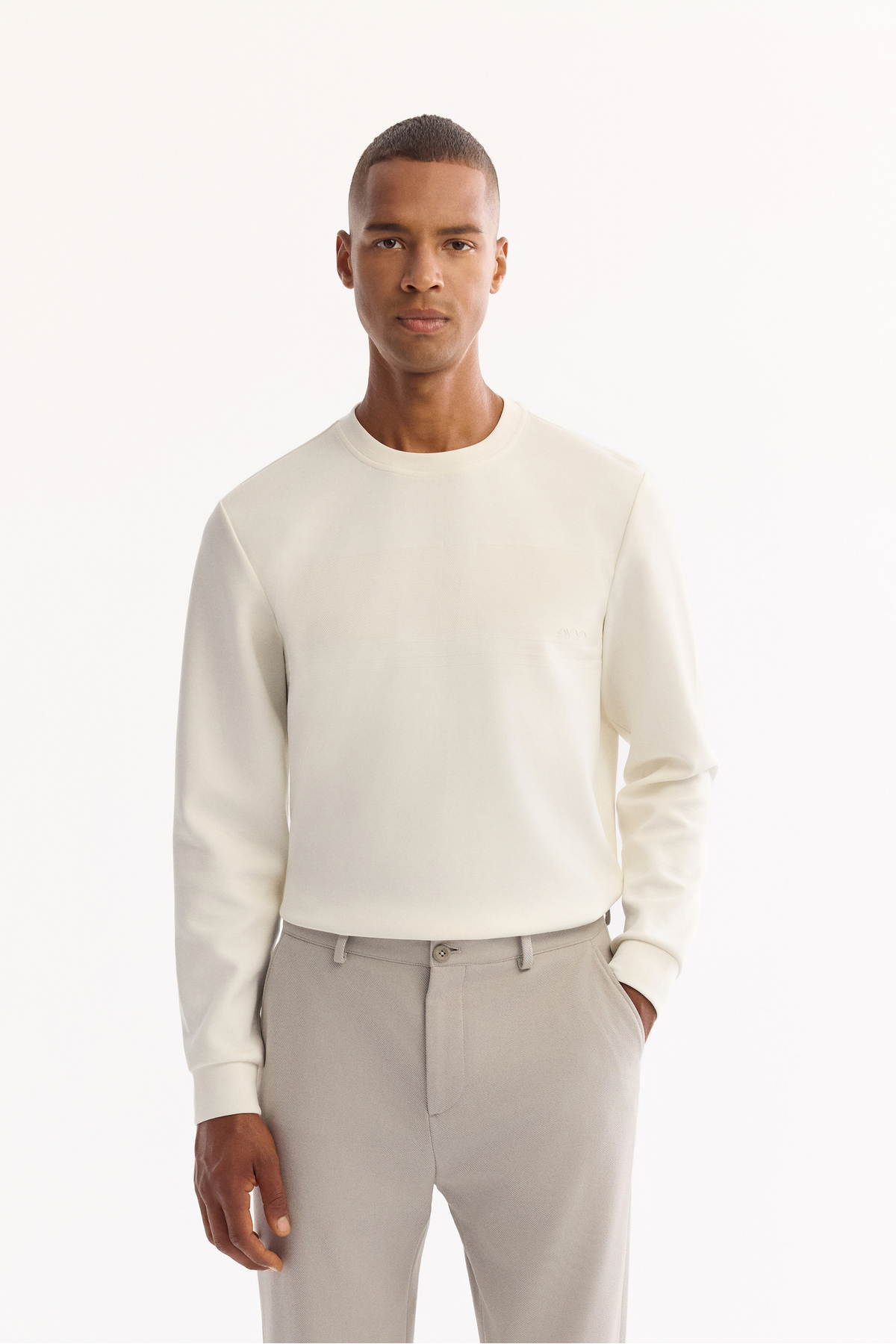 Avva  Erkek Açık Gri Klasik Bel Pamuklu Carrot Fit Pantolon A52Y3061 - Görsel 2