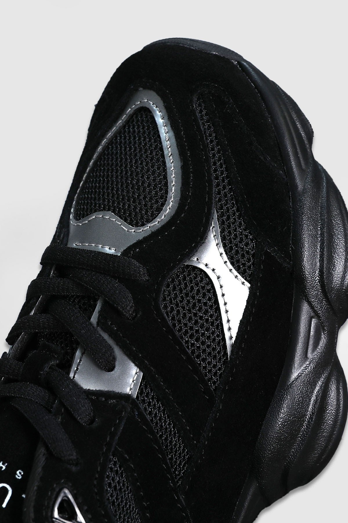 Lufian  112230240 Mark Sneaker Erkek Deri Ayakkabı SİYAH - Görsel 5