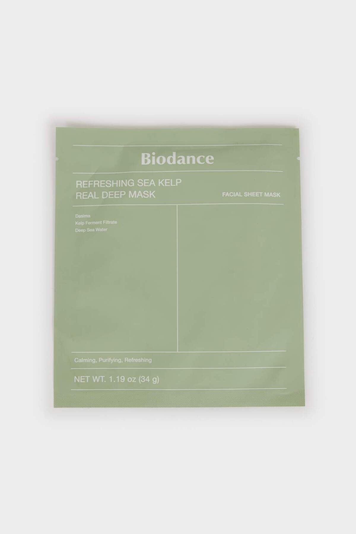 Biodance Refreshing Sea Kelp Real Deep Mask 34gr – Nemlendirici & Canlandırıcı Deniz Yosunu Maskesi — F7940AXNS