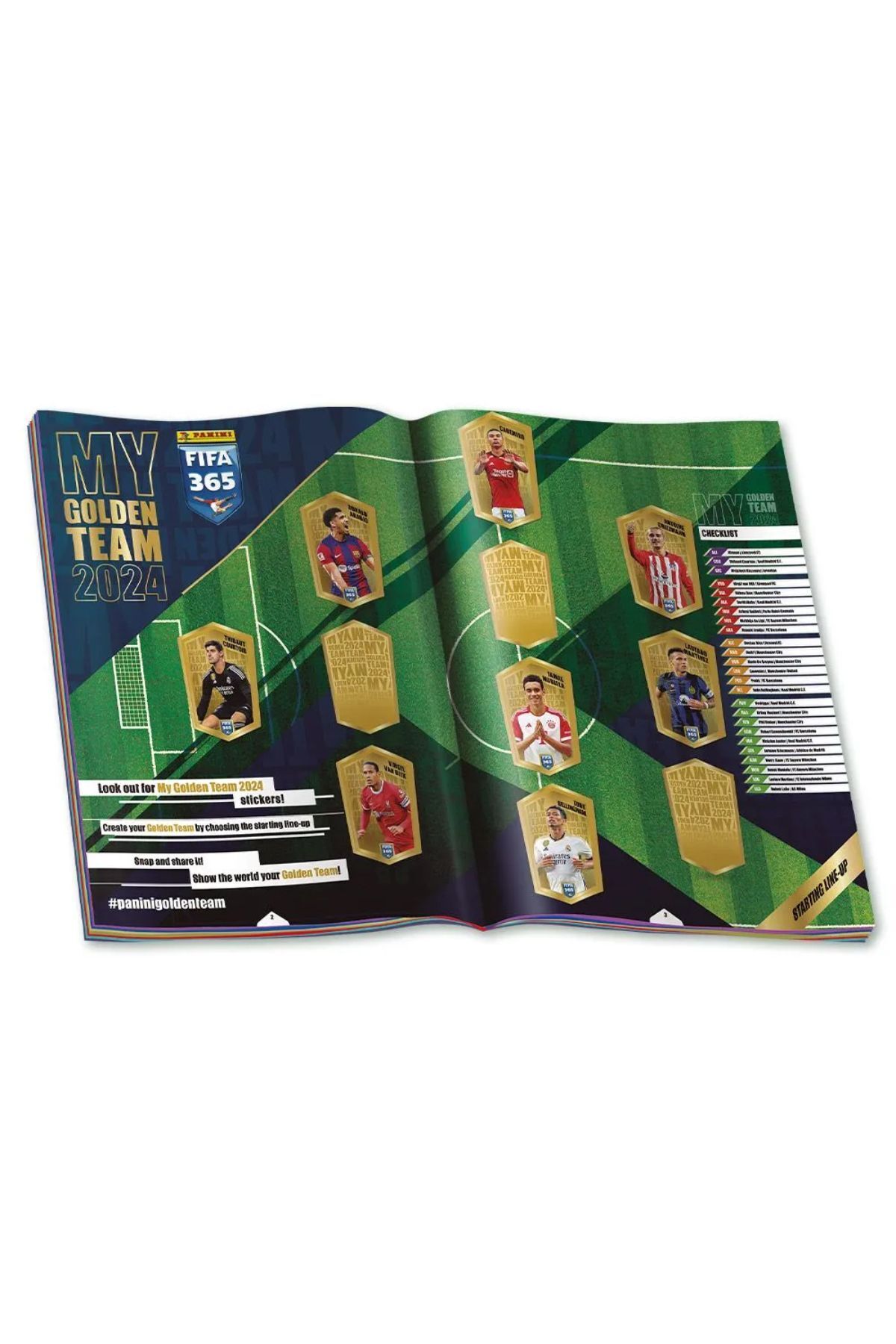 TOYFEST Panini Fifa 365 2024 Futbolcu Stickers Kartları Albümü Dergisi + 52 Paket ( 260 Stickers ) fotoğrafı 5 (önizleme)