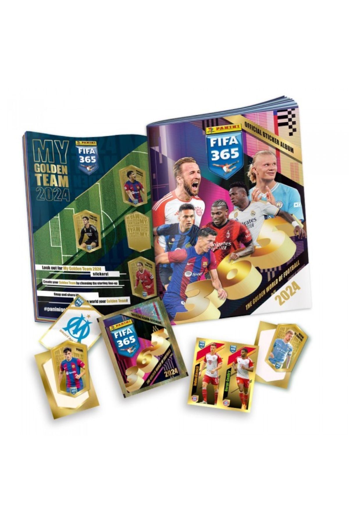 TOYFEST Panini Fifa 365 2024 Futbolcu Stickers Kartları Albümü Dergisi + 52 Paket ( 260 Stickers ) fotoğrafı 3 (önizleme)