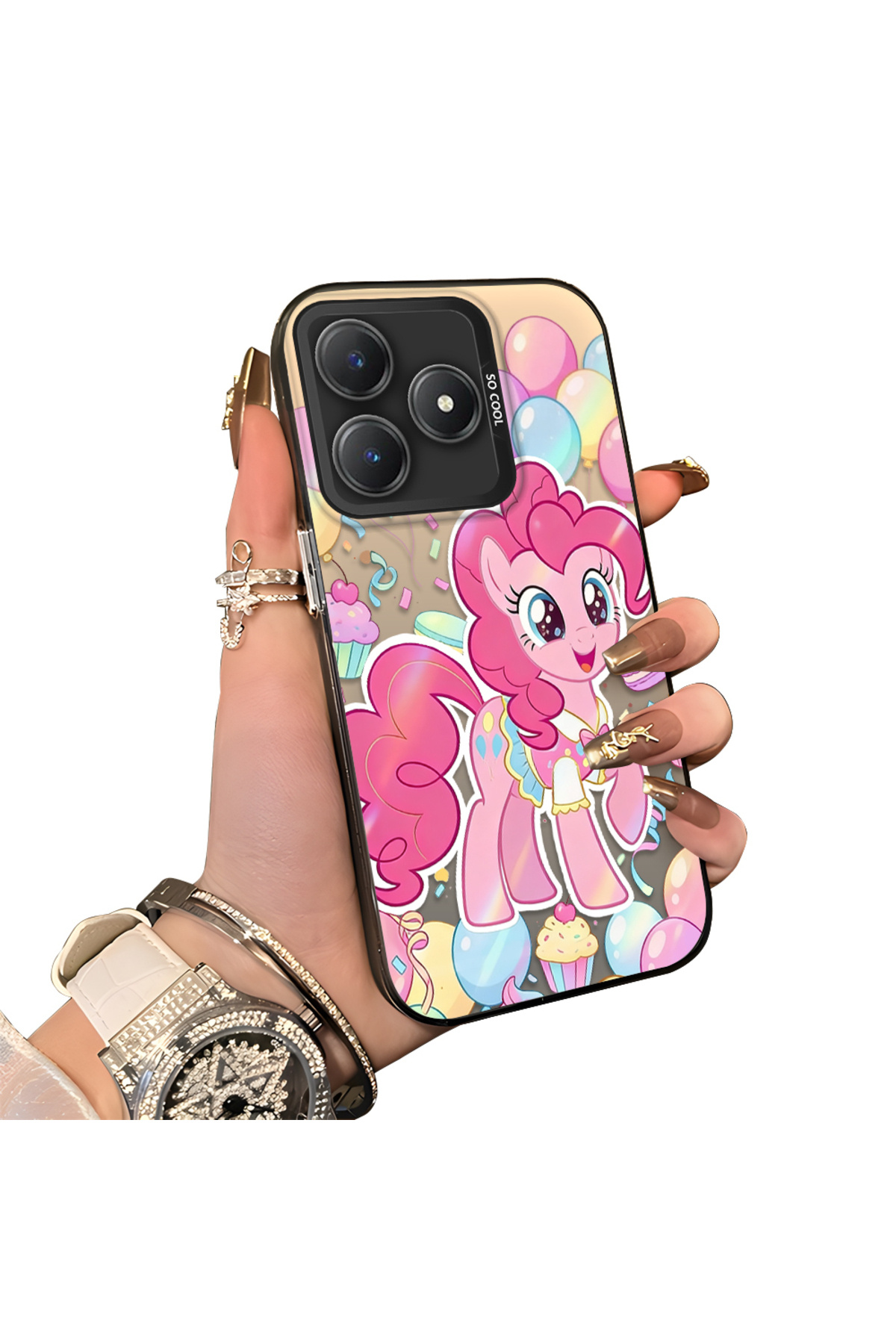 Realme Note 60 Compatible Hard Acrylic Back Silicone Edge Lens Protection Case stylish print patterns