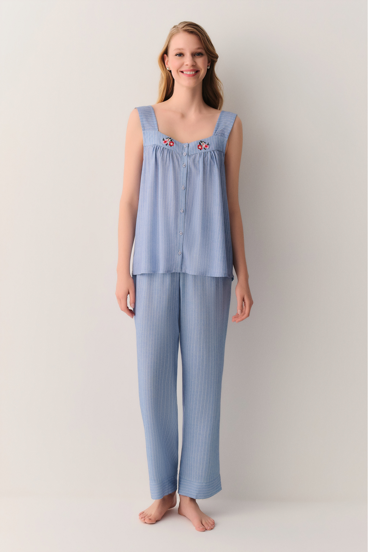 Suwen Almira Shirt Collar Pajama Set