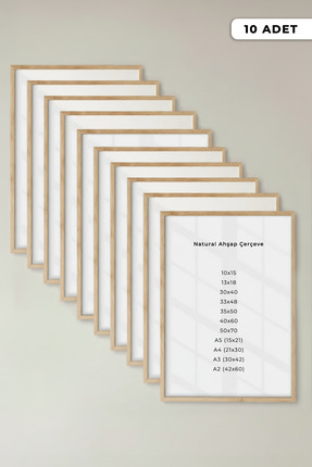 Zevahir Home 10 ADET Ahşap Duvar Çerçevesi – Poster ve Fotoğraf Çerçevesi Sal...