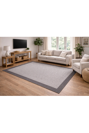 Filizon Mess Modern Dekoratif Yumuşak Dokulu Sisal Halı 3939 Antrasit Siyah