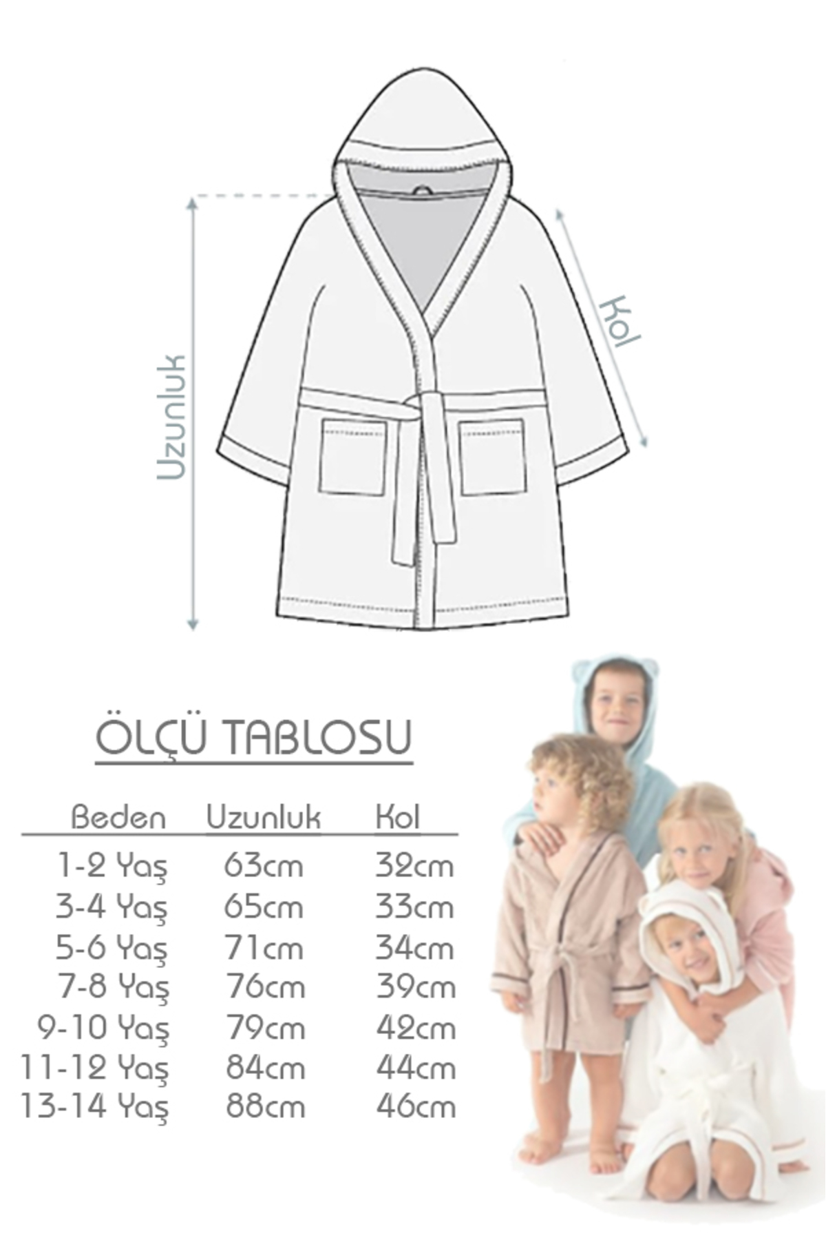 EAST&HIERA Erkek Çocuk Bornozu Kapüşonlu Pamuklu, Dino Figürlü, Gri (1-14 Yaş) fotoğrafı 4 (önizleme)